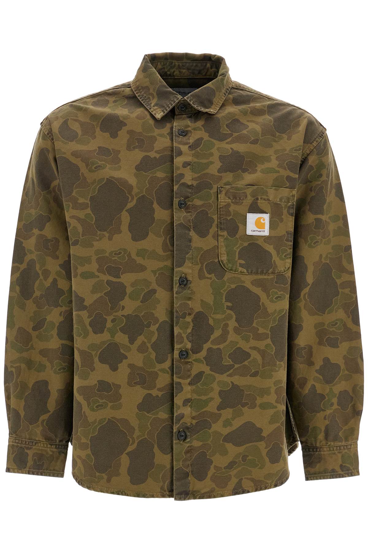 Shop Carhartt "canvas Duck Overshirt In Khaki