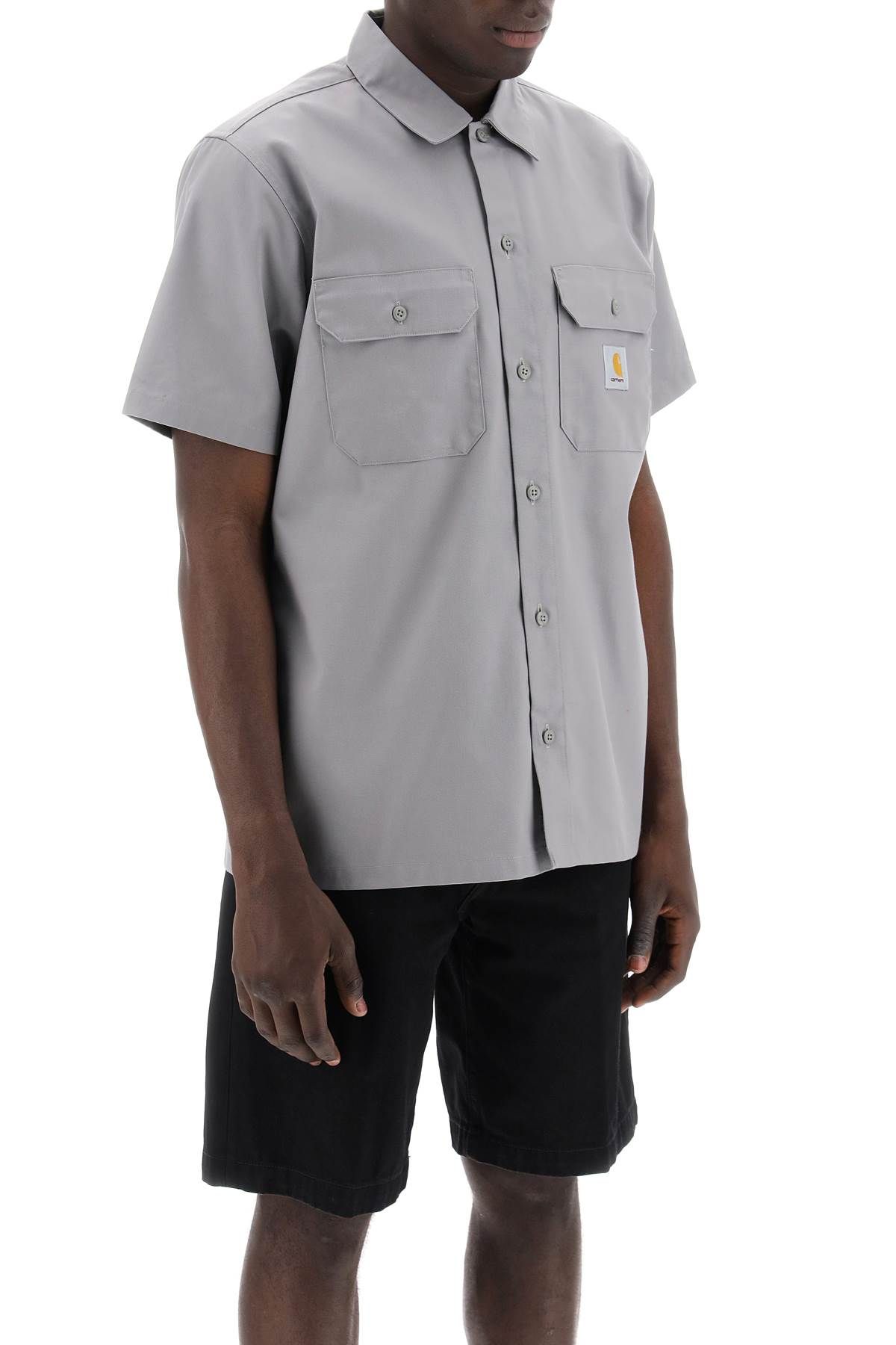 Shop Carhartt Short-sleeved S/s Master Shirt In Grey