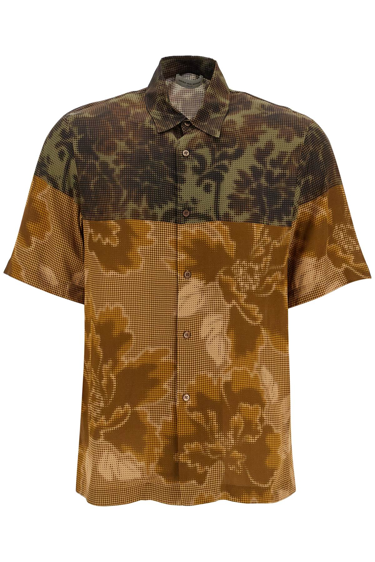 Shop Dries Van Noten Short-sleeved Clas In Khaki