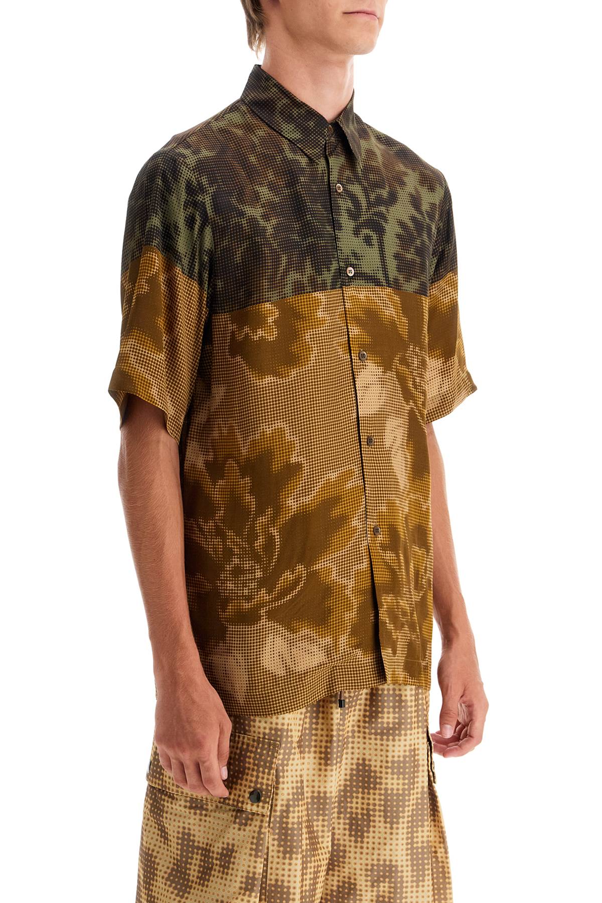 Shop Dries Van Noten Short-sleeved Clas In Khaki