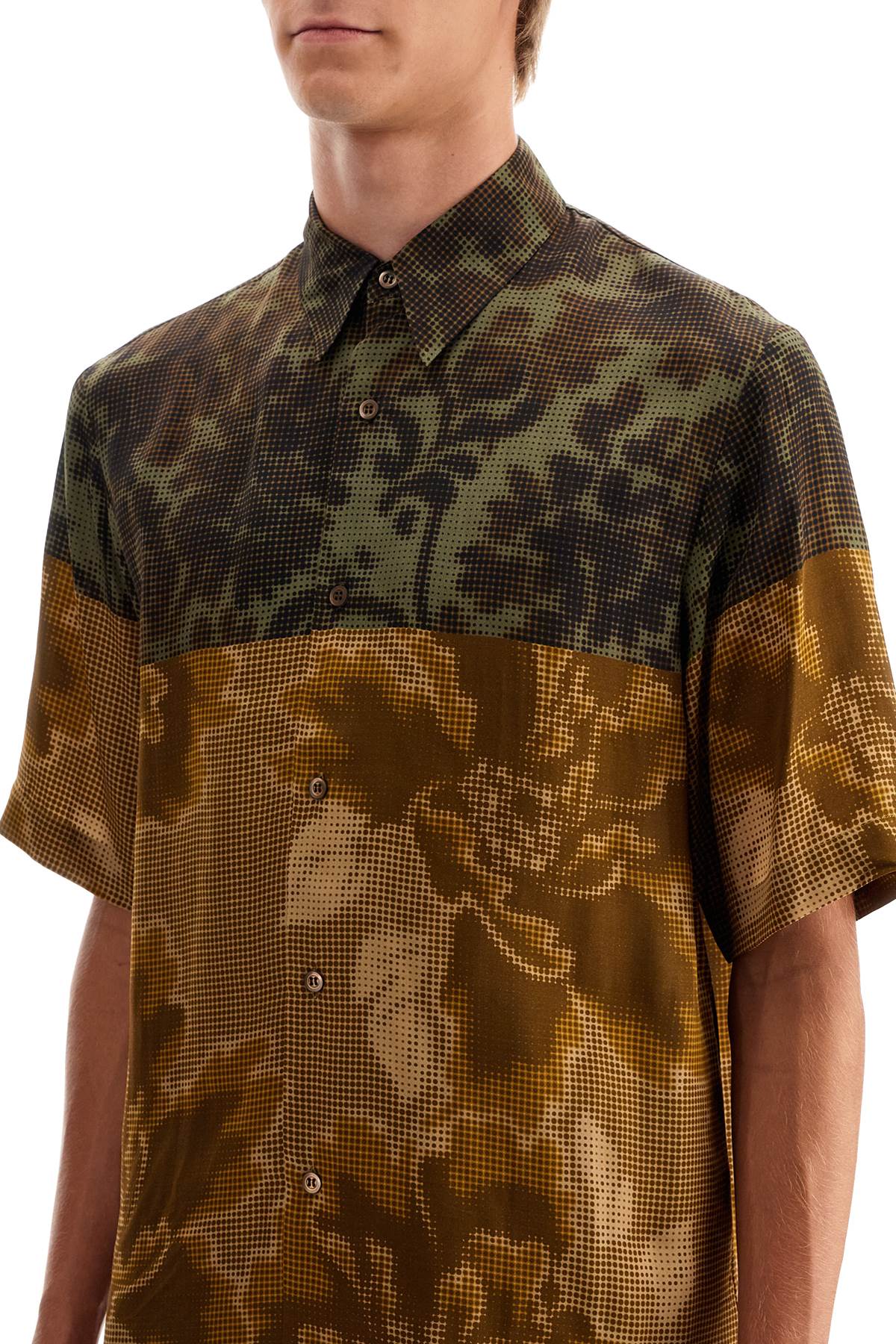 Shop Dries Van Noten Short-sleeved Clas In Khaki