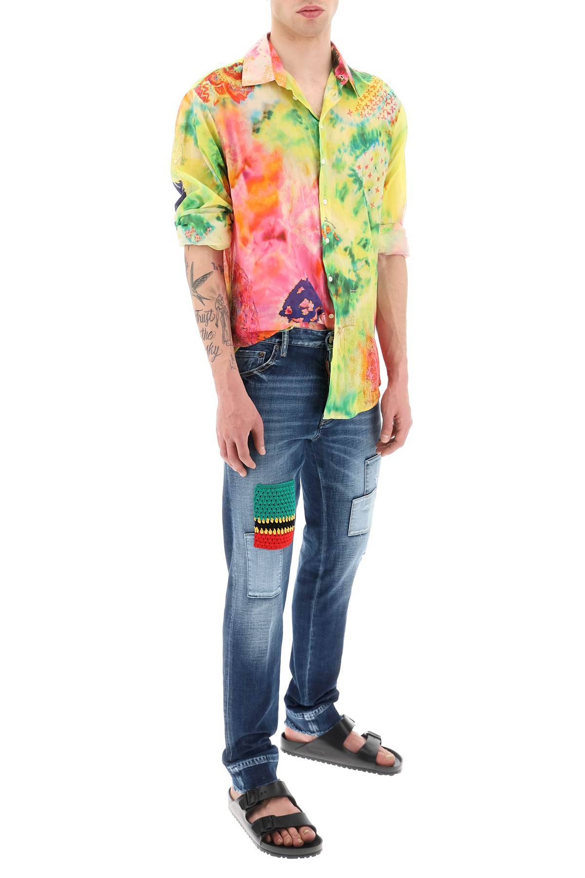 Shop Dsquared2 Multicolor Print Shirt