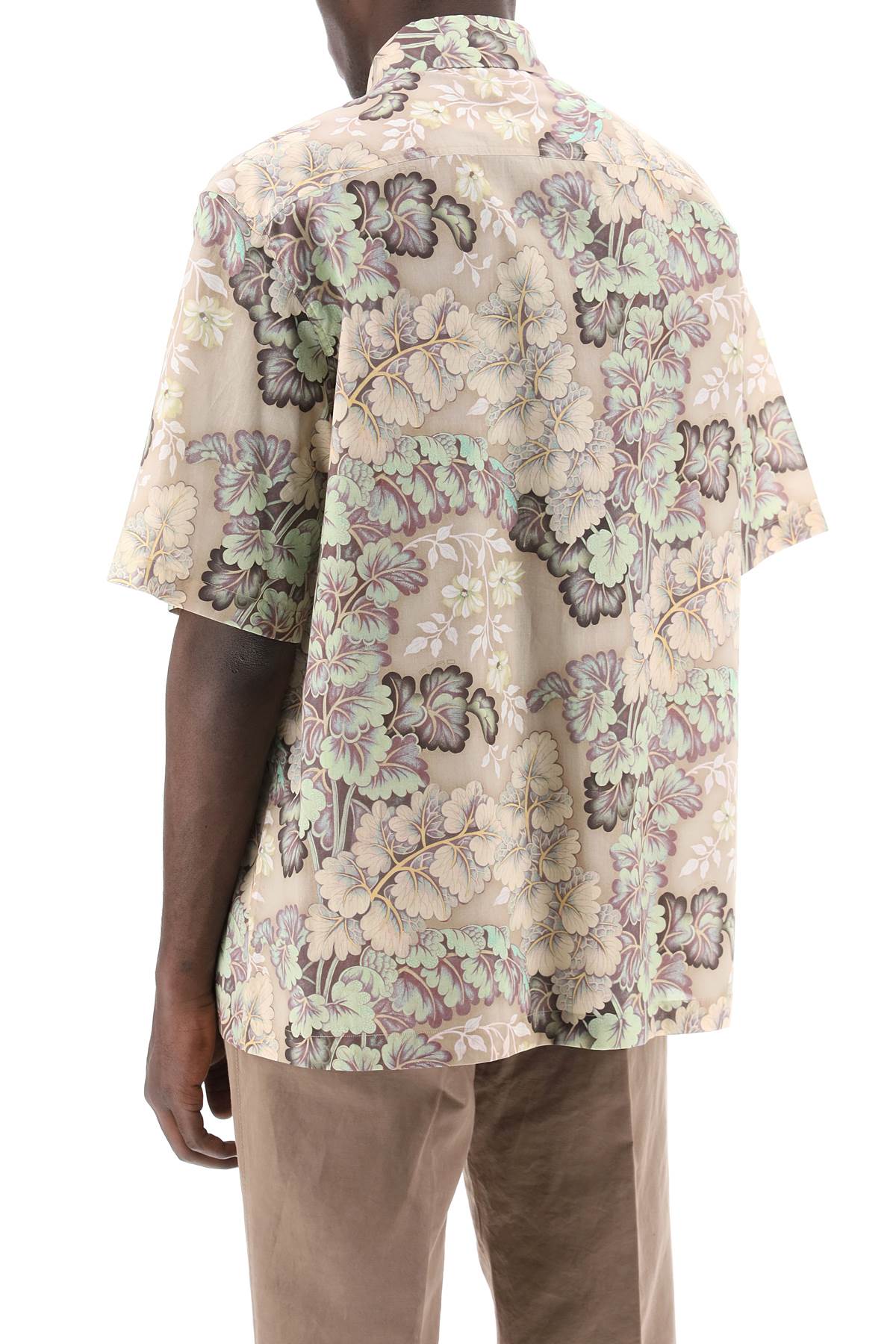 Shop Etro Short-sleeved Floral Shirt In Neutro,green