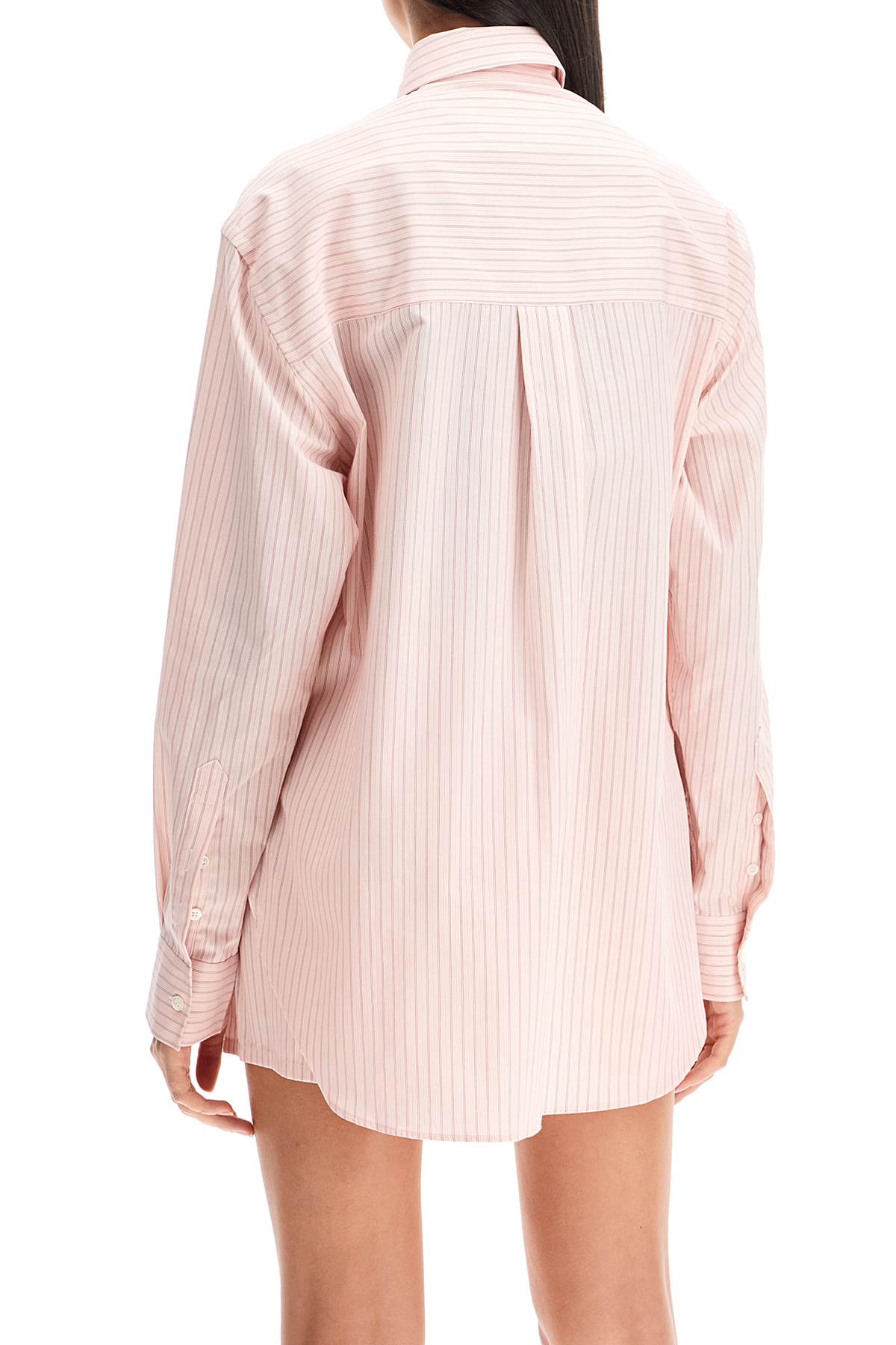 Shop Homme Girls Striped Oxford Shirt For Men In Pink