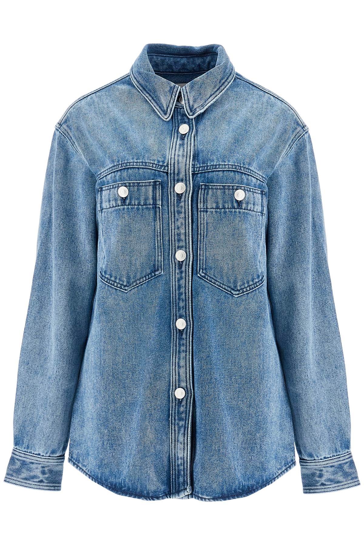 Shop Isabel Marant Denim Talbot Button-up In Blue