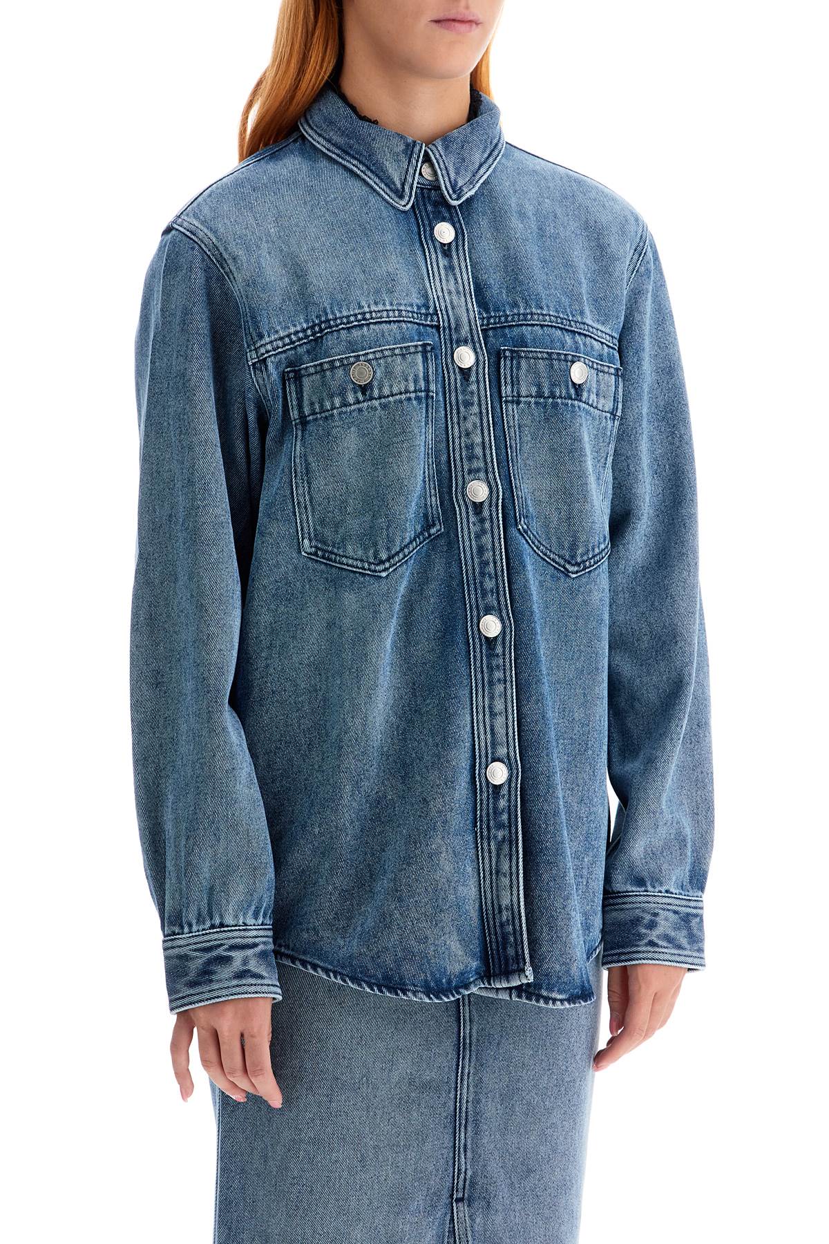 Shop Isabel Marant Denim Talbot Button-up In Blue