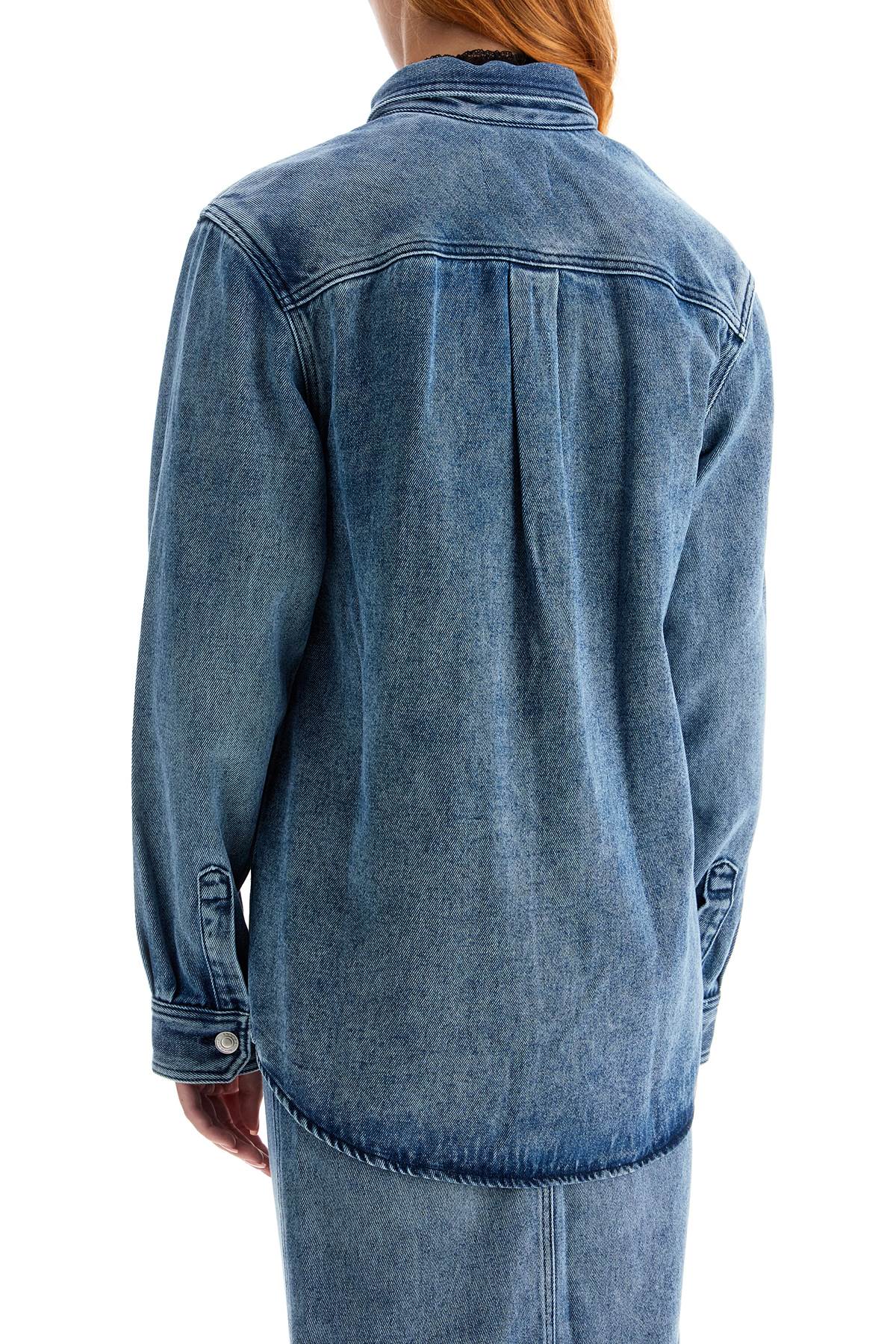 Shop Isabel Marant Denim Talbot Button-up In Blue