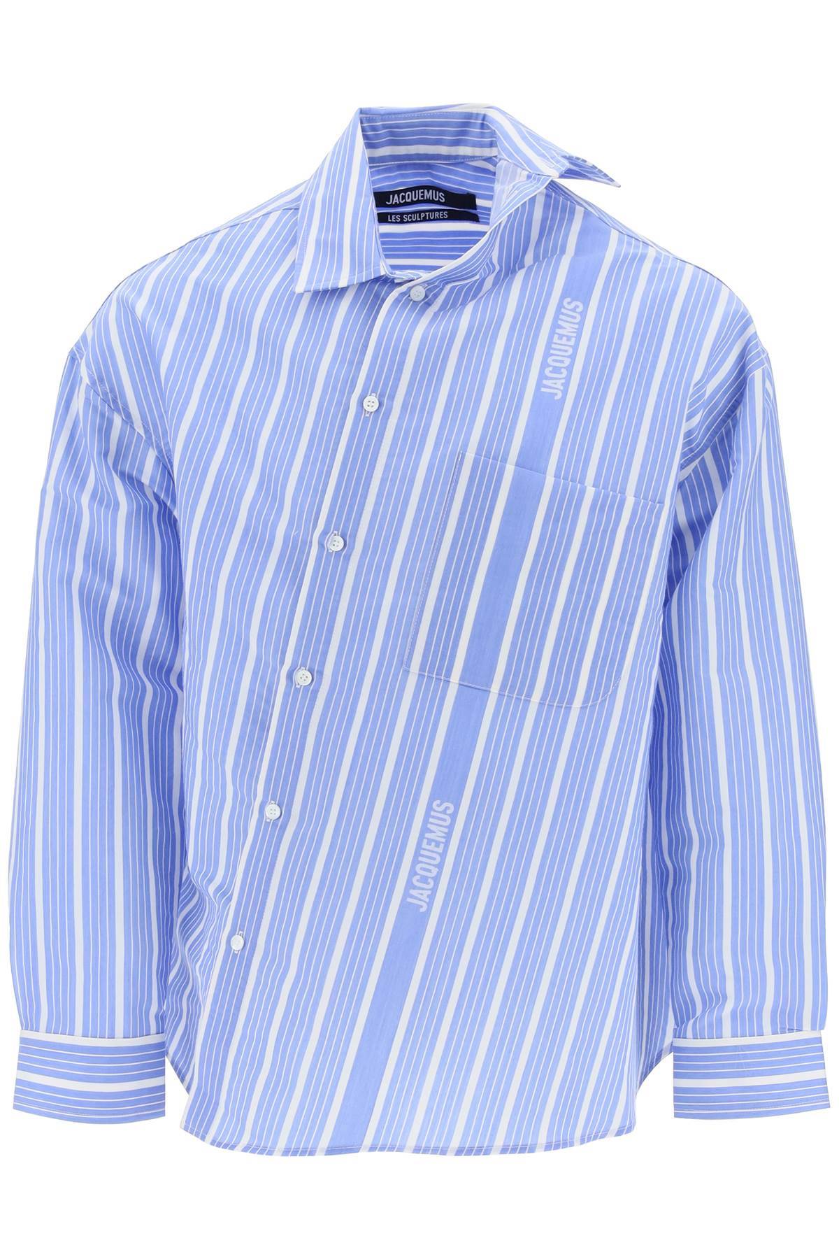 Shop Jacquemus Checked Shirt In White,blue