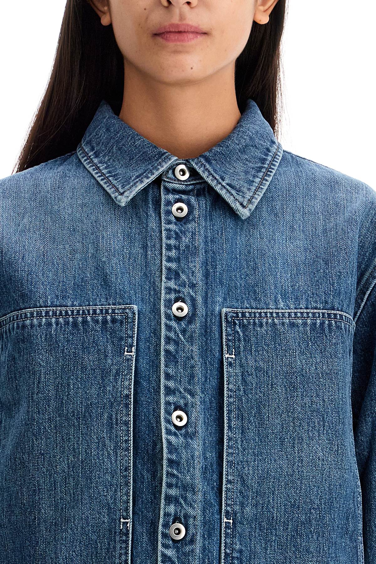 Shop Jil Sander Denim Overshirt In Blue