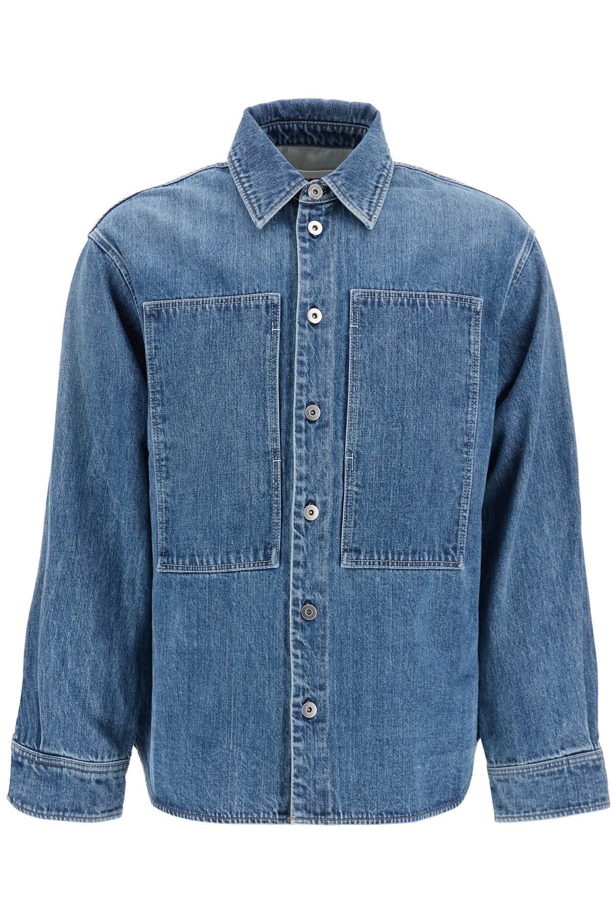 Shop Jil Sander Japanese Denim Overshirt For Men In Blue