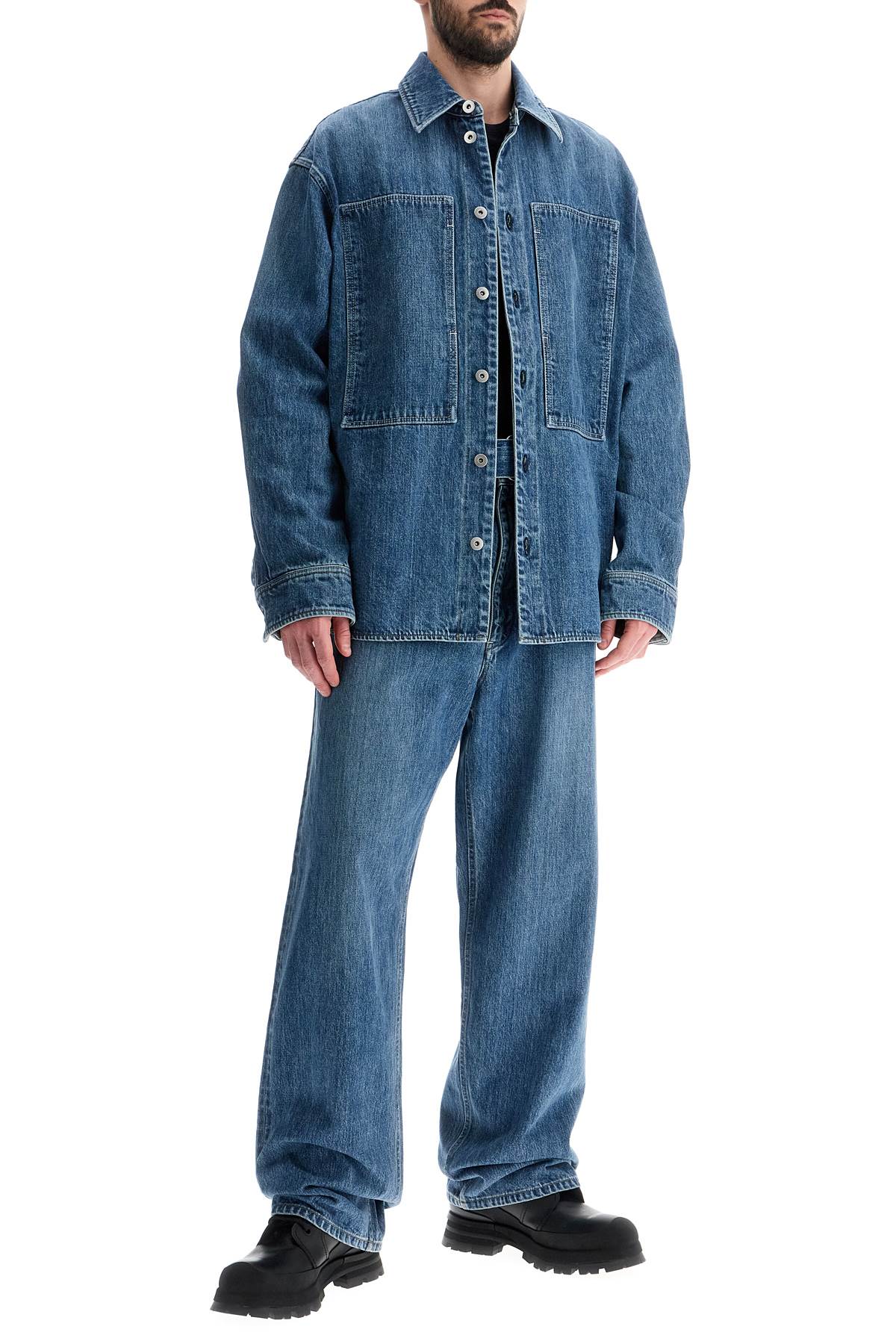 Shop Jil Sander Japanese Denim Overshirt For Men In Blue