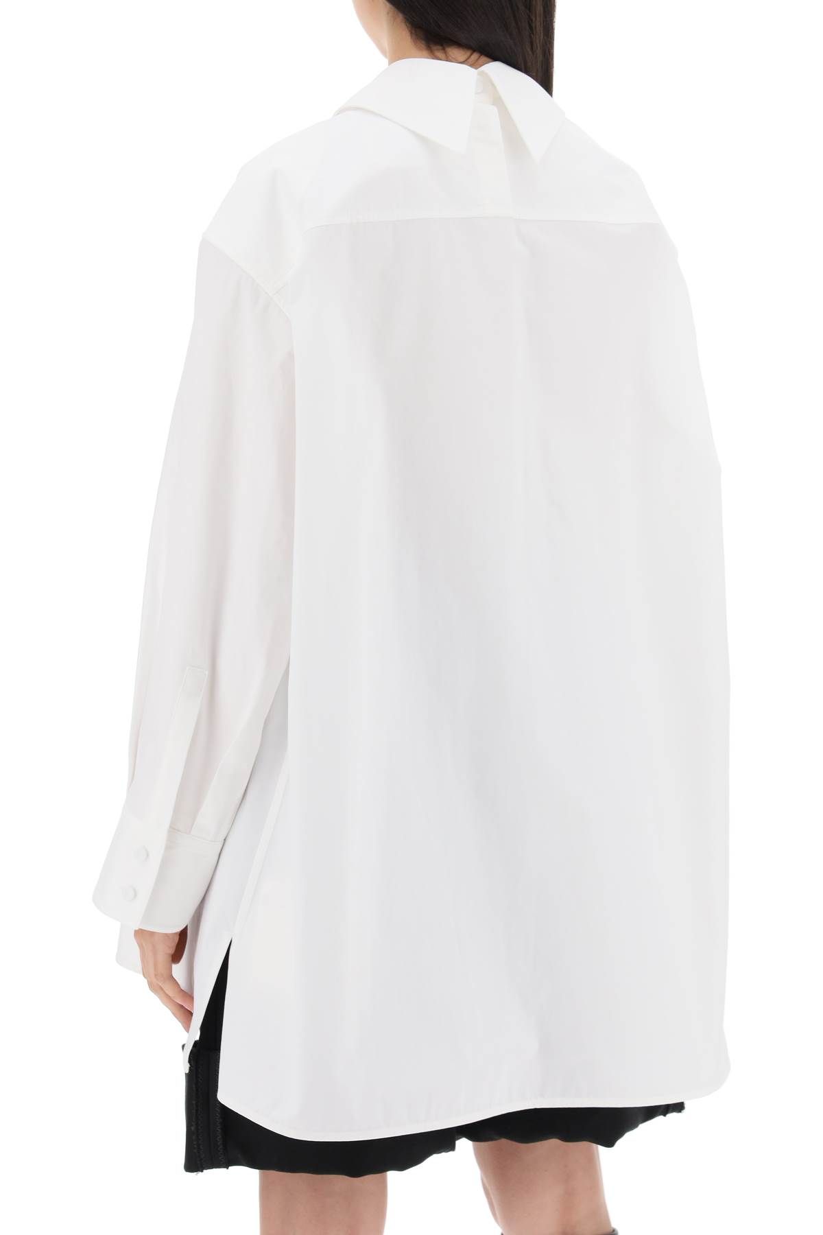 Shop Jil Sander "oversized Shirt With Double In White