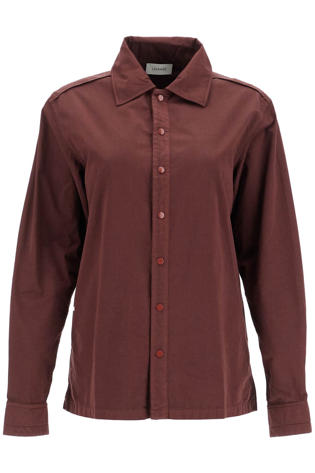 Shop Lemaire Cotton Dyed In The Garment Shirt In Red