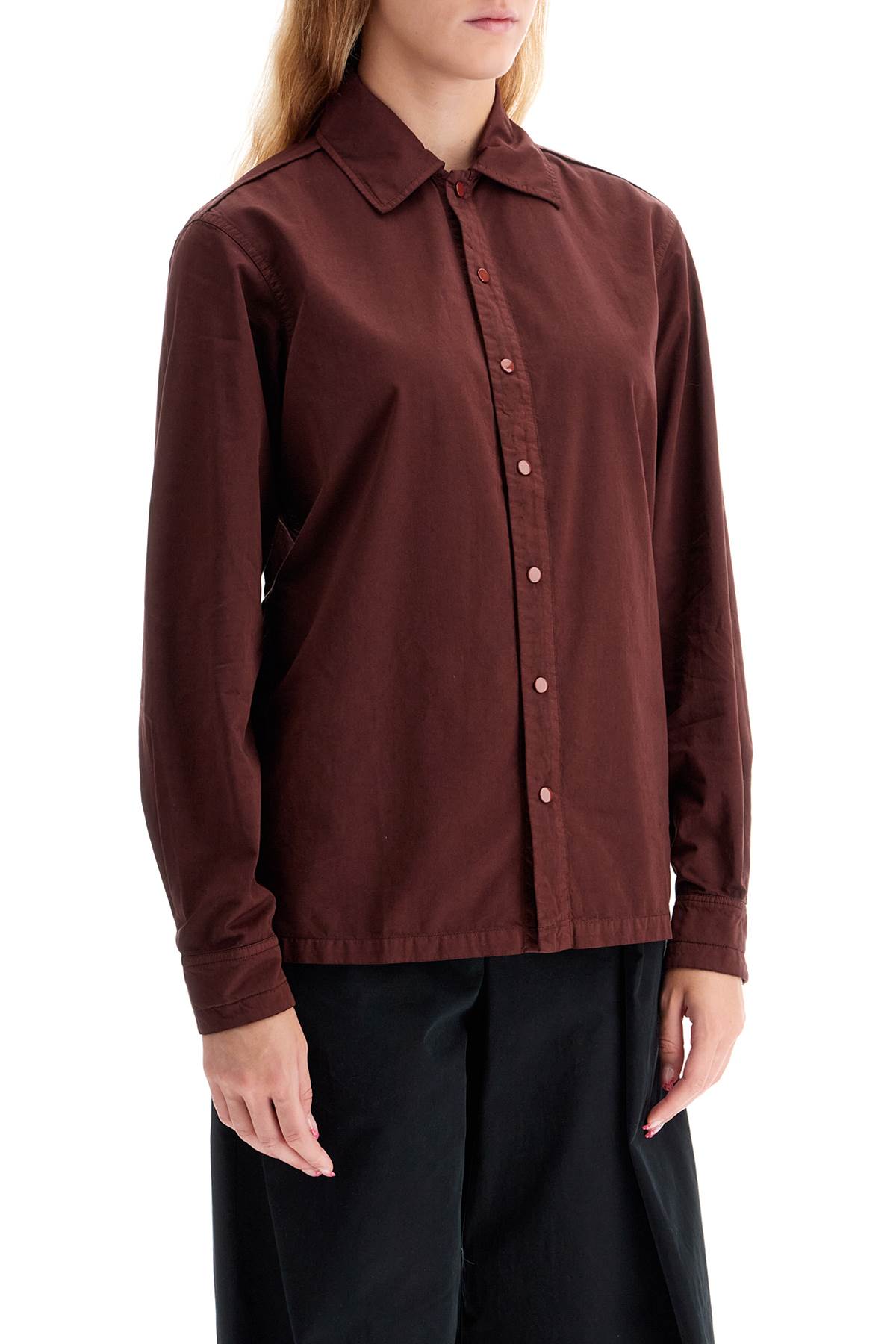 Shop Lemaire Cotton Dyed In The Garment Shirt In Red