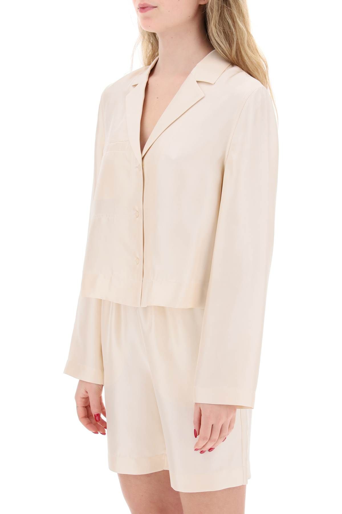 Shop Loulou Studio Silk Aloma Shirt In In Pink