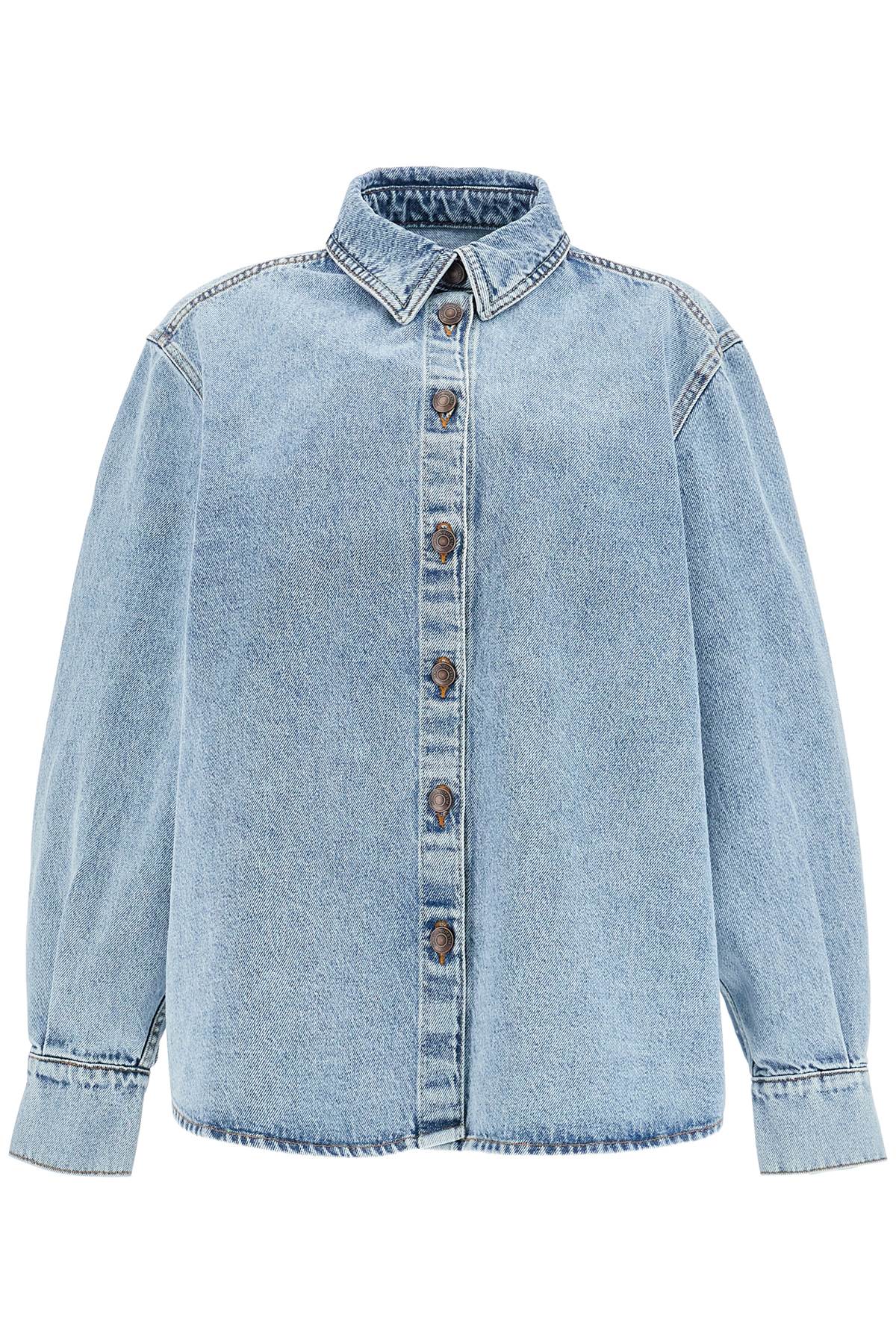 Shop Magda Butrym Denim Oversized Shirt For Women In Blue