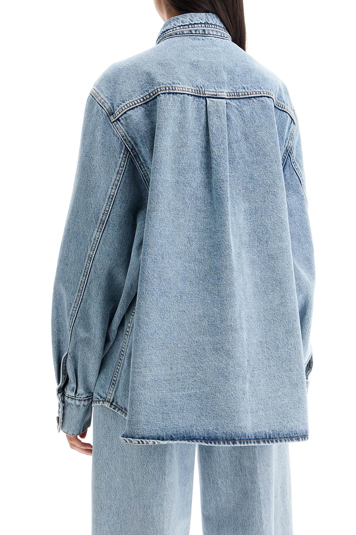 Shop Magda Butrym Denim Oversized Shirt For Women In Blue