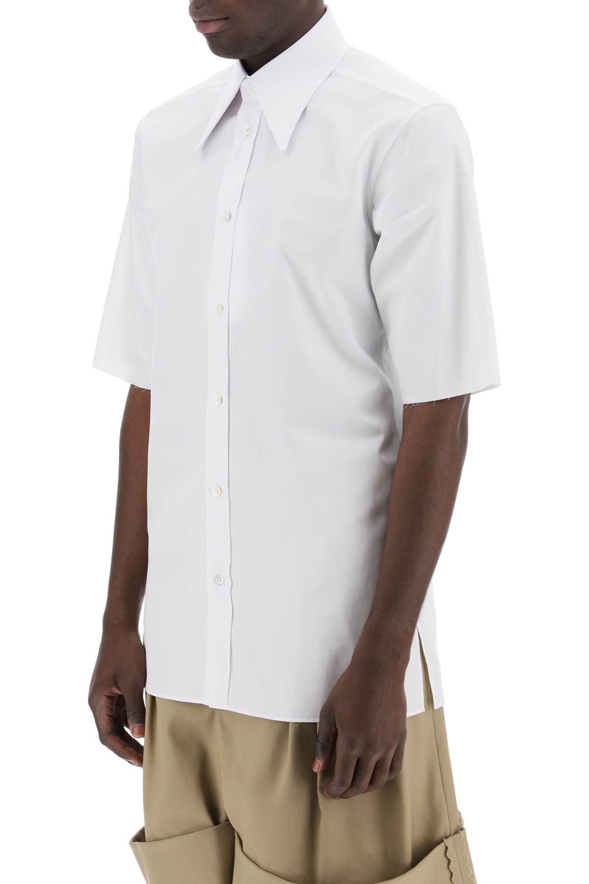 Shop Maison Margiela "shirt With Studded In White