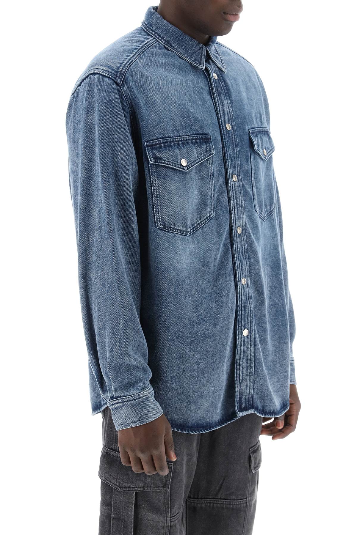 Shop Marant Overshirt In Denim Tailly In Blue
