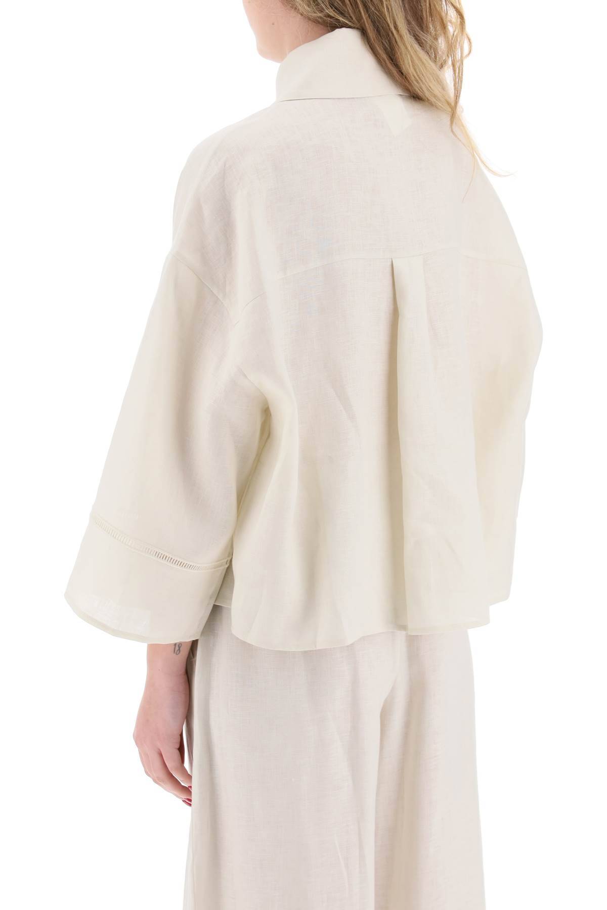 Shop Max Mara "robinia Linen Shirt For In White,neutro
