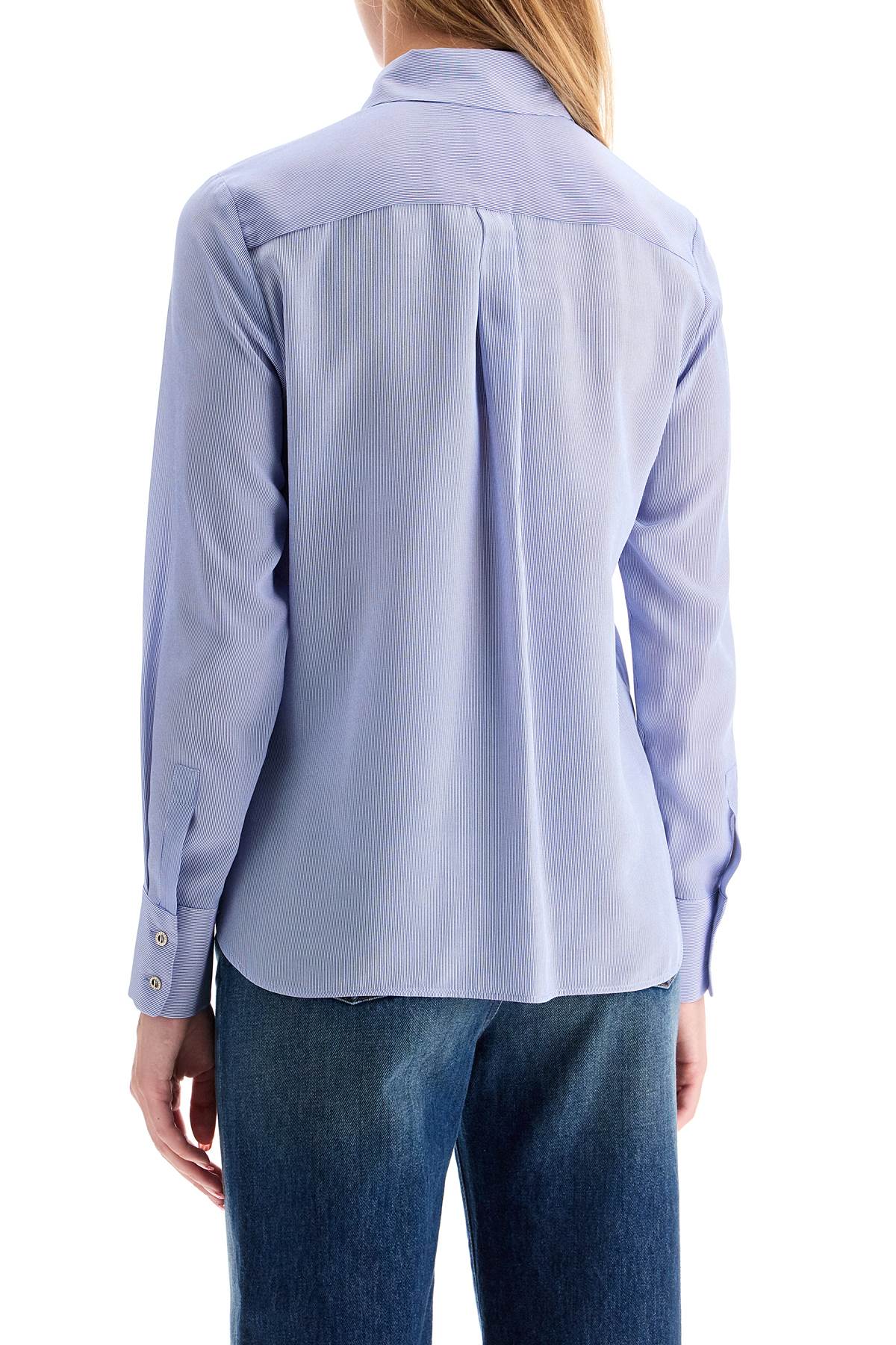 Shop Max Mara Silk Crepe De Chine 'pagine In Blue