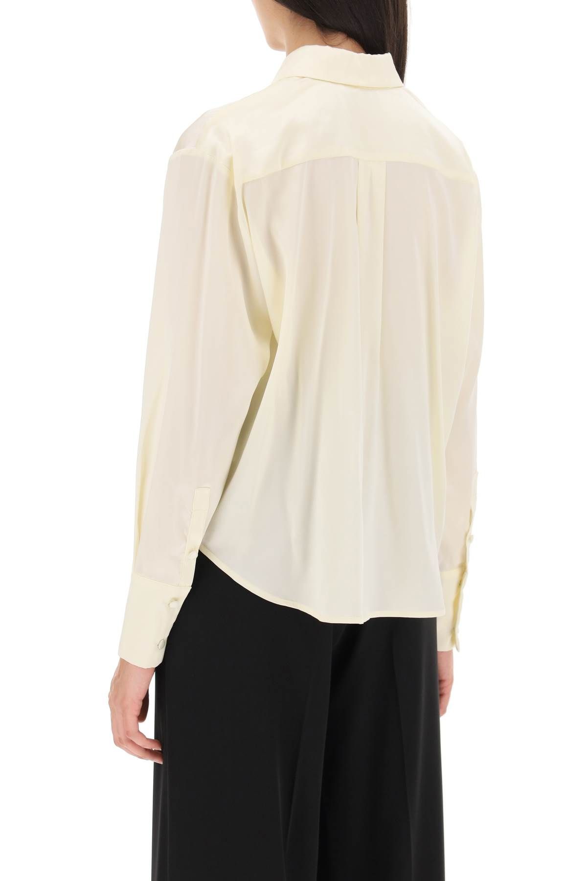 Shop Mvp Wardrobe 'sunset Boulevard' Satin Shirt In White