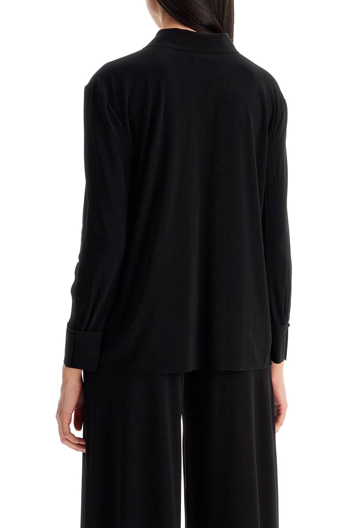 Shop Norma Kamali Nk Fluid Lycra Blouse For In Black