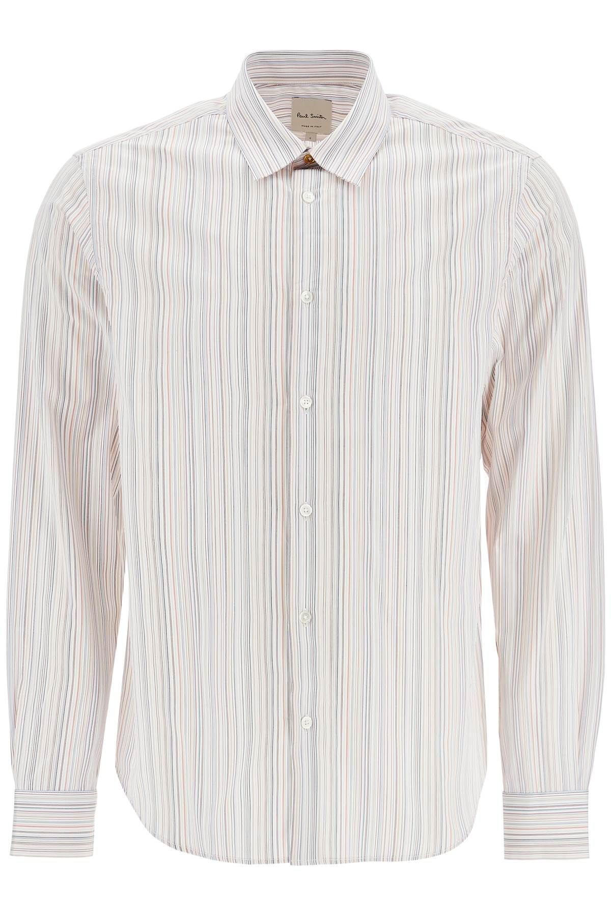 Shop Paul Smith Striped Slim Fit Shirt In White