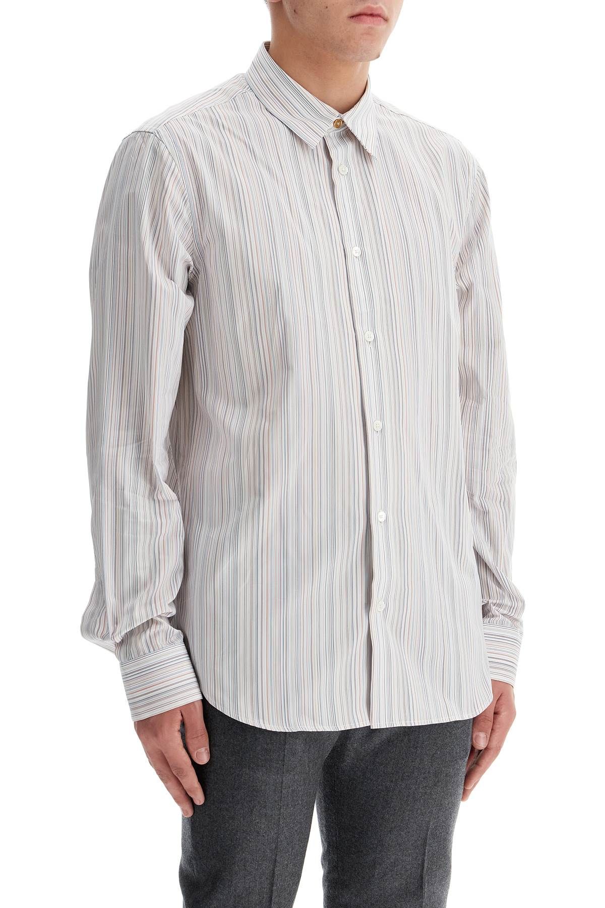 Shop Paul Smith Striped Slim Fit Shirt In White