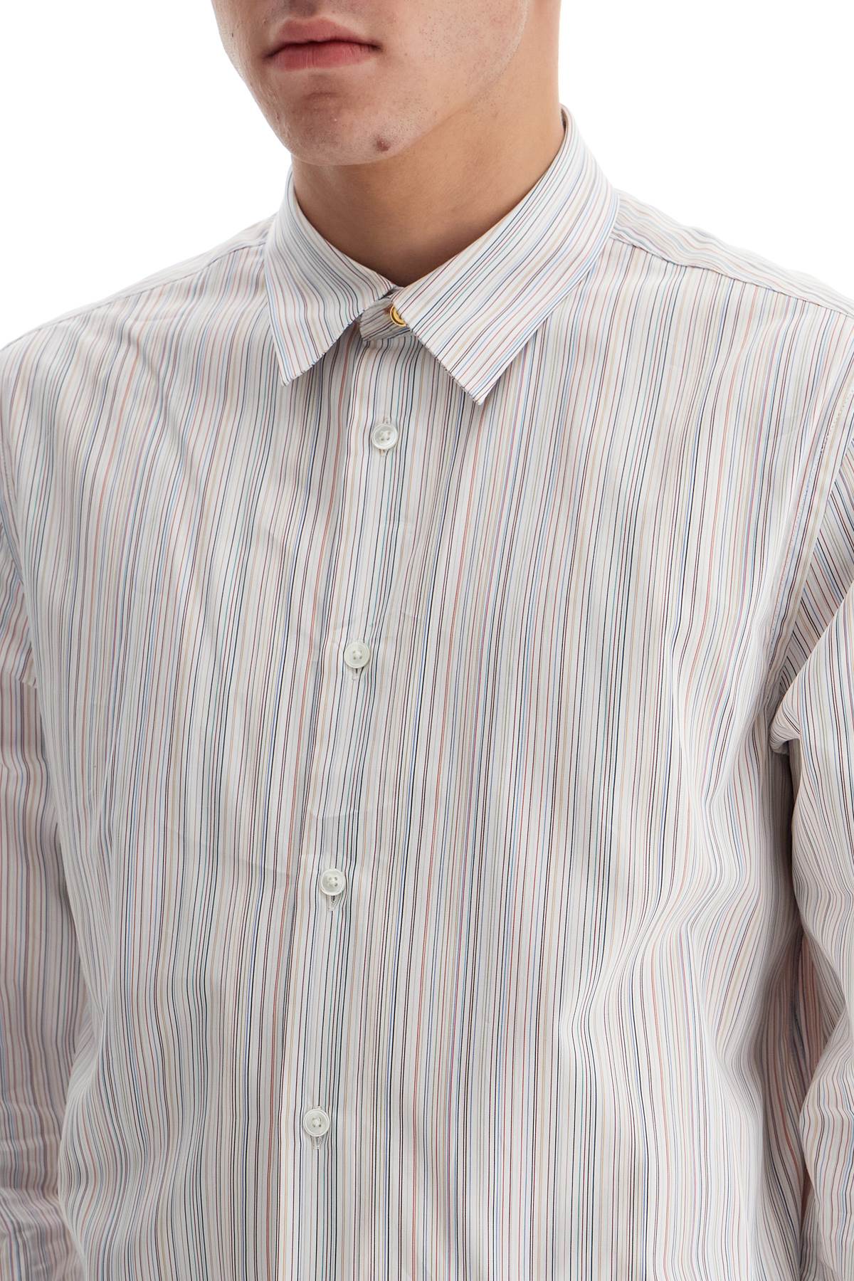 Shop Paul Smith Striped Slim Fit Shirt In White