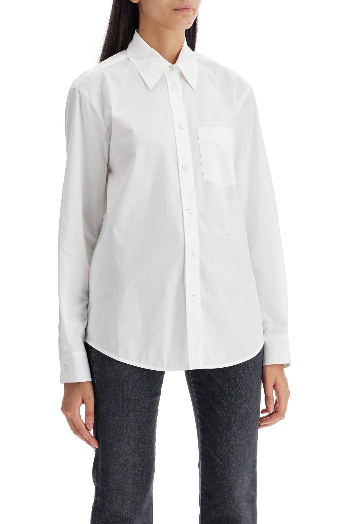 Shop Pinko Corea Poplin Shirt In White