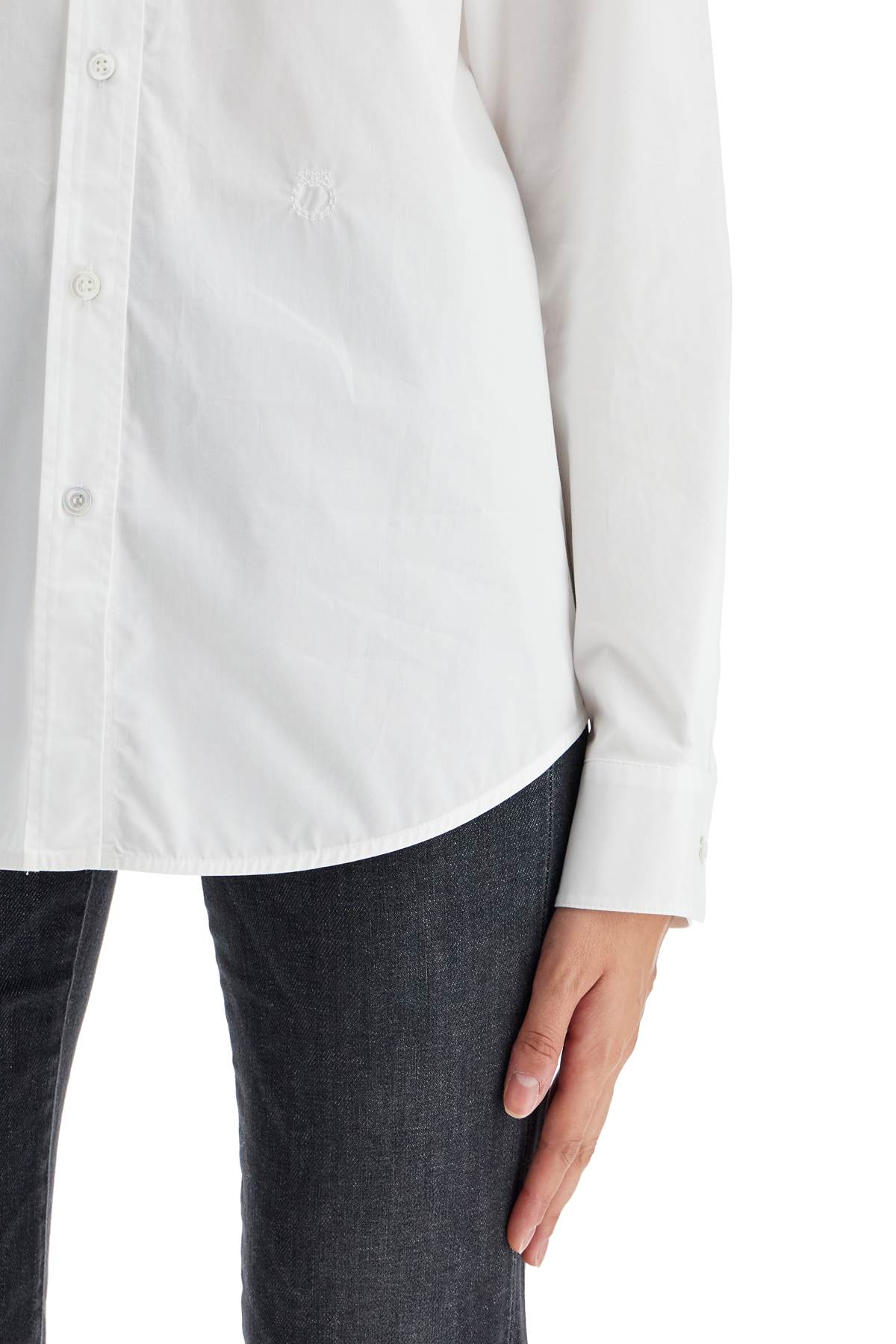 Shop Pinko Corea Poplin Shirt In White