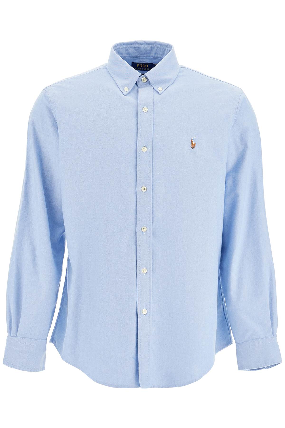 Shop Polo Ralph Lauren Custom Fit Cotton Stretch Shirt In Light Blue