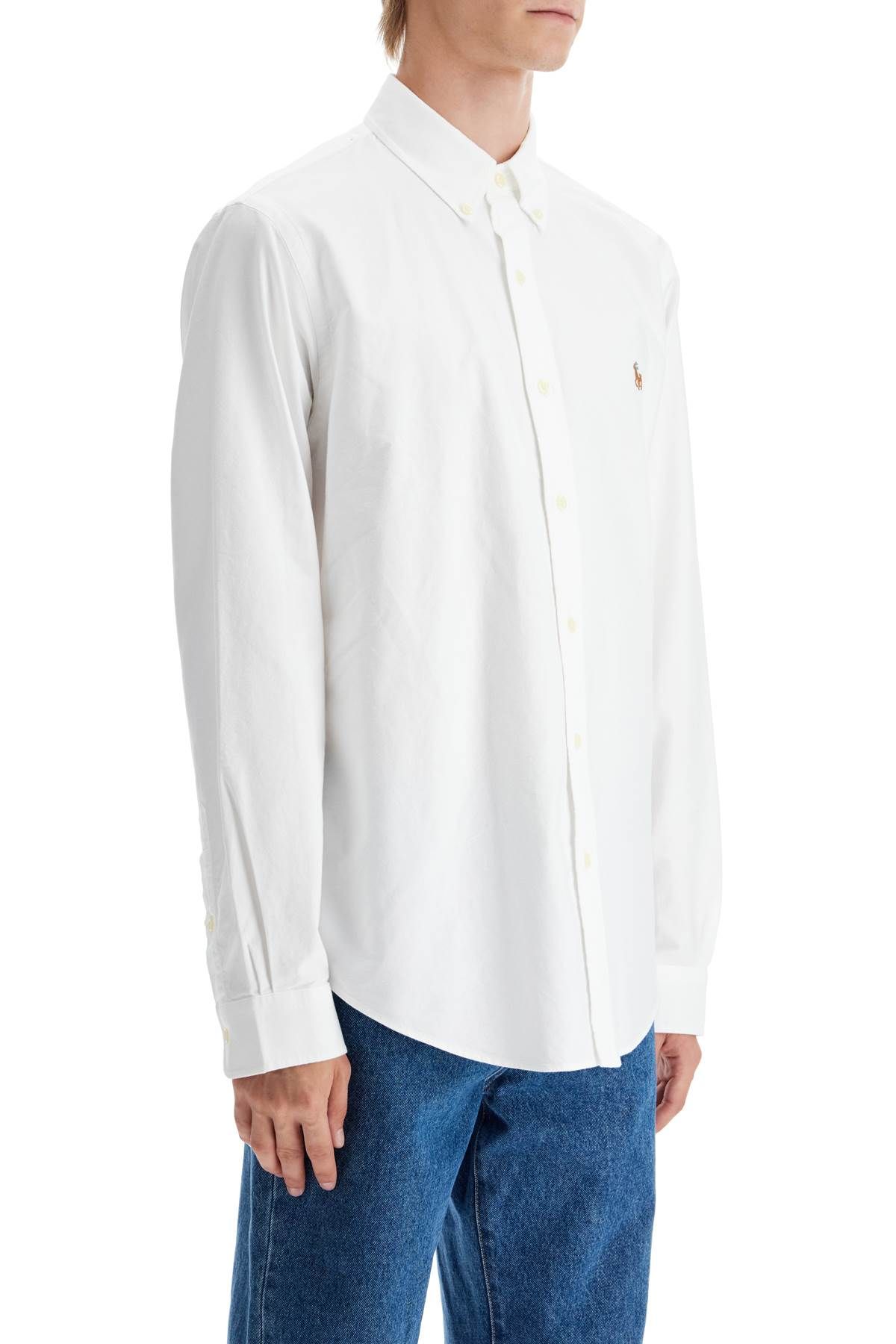 Shop Polo Ralph Lauren Custom Fit Cotton Oxford Shirt In White