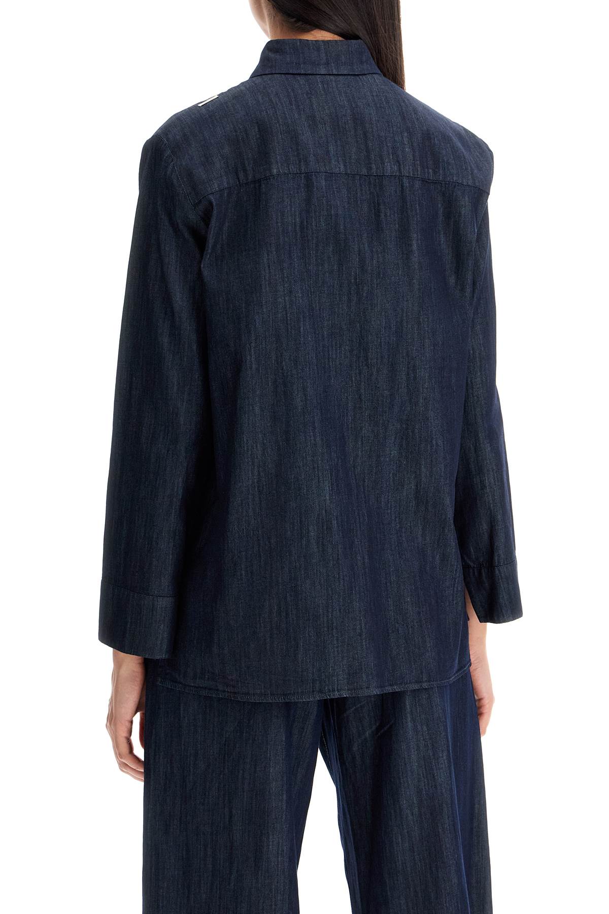 Shop 's Max Mara 'salice' Chambray Box In Blue