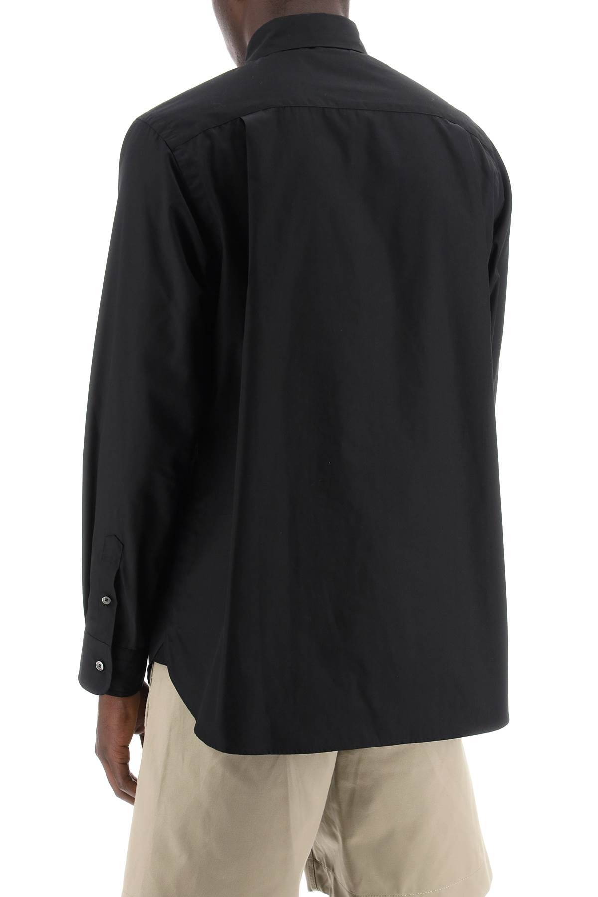 Shop Sacai Layered Poplin Effect Shirt With In Black