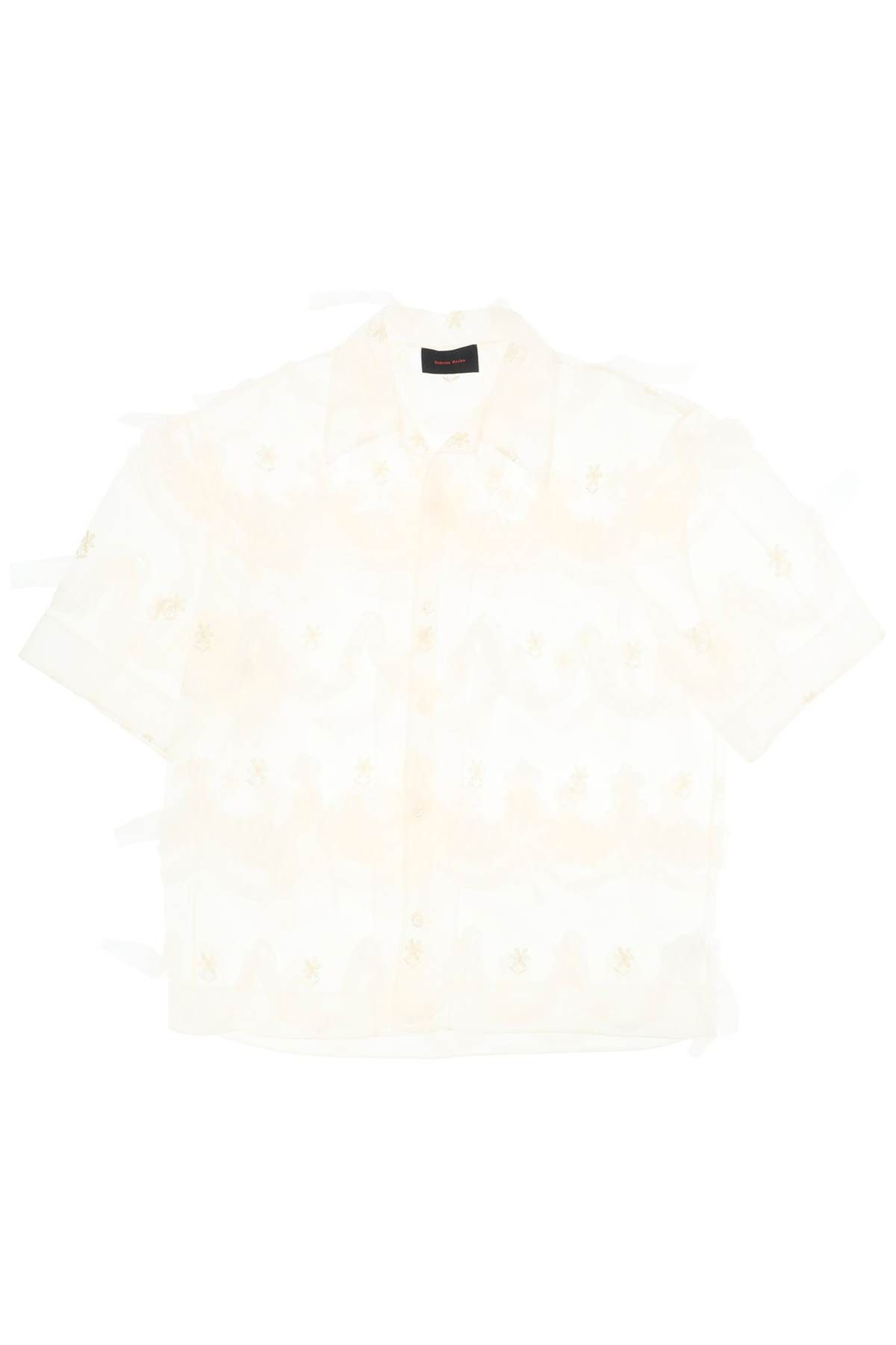 SIMONE ROCHA "TULLE SHIRT WITH EMBROIDERED DETAILS"