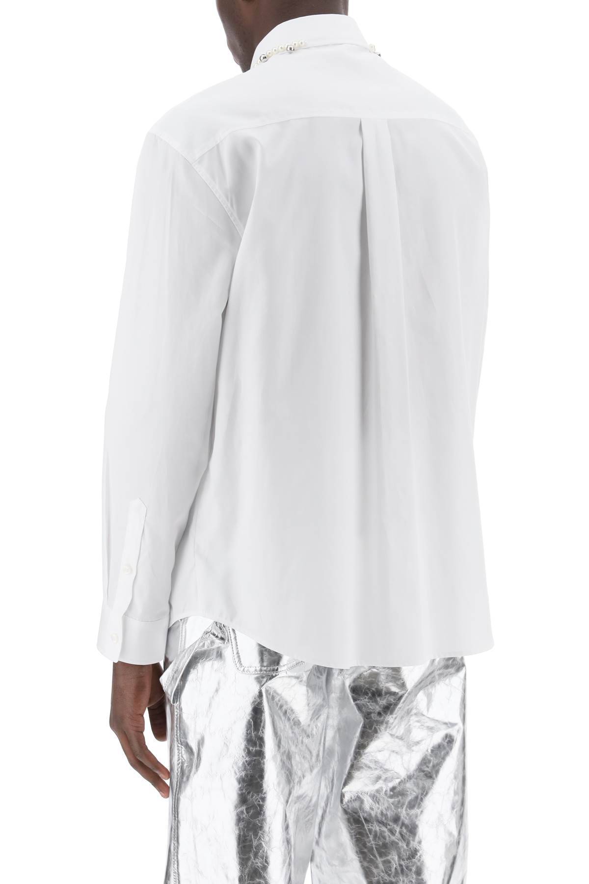 Shop Simone Rocha "shirt With Pearls And Bells In White