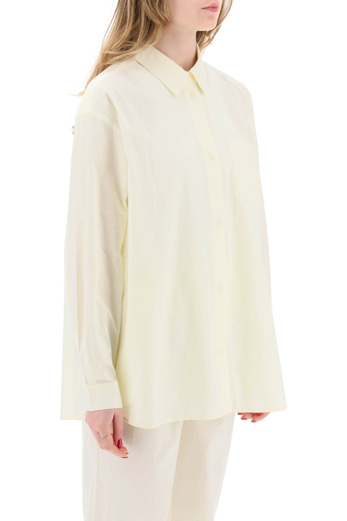 Shop Skall Studio "oversized Organic Cotton Edgar Shirt In Yellow