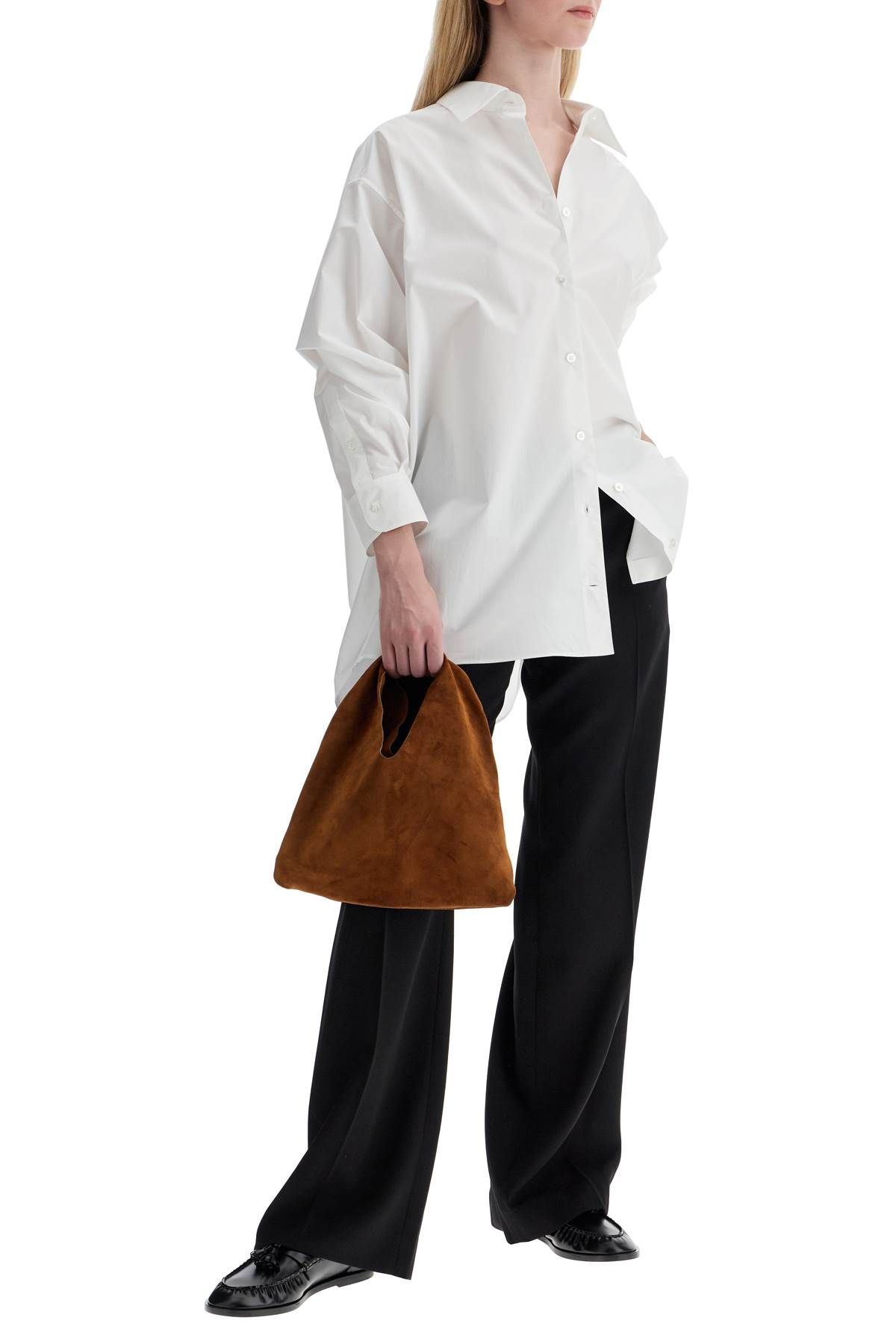 Shop The Row Luka Oversized Shirt In White