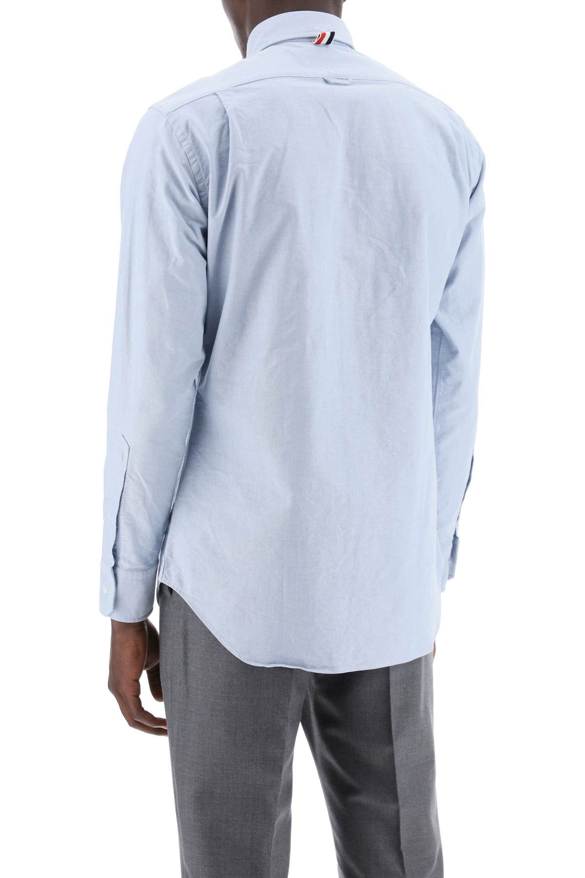 Shop Thom Browne Oxford Cotton Button-down Shirt In Light Blue