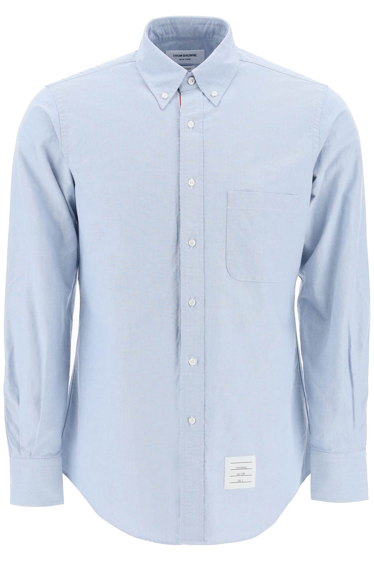Shop Thom Browne Camicia Classic Fit In Oxford In Light Blue