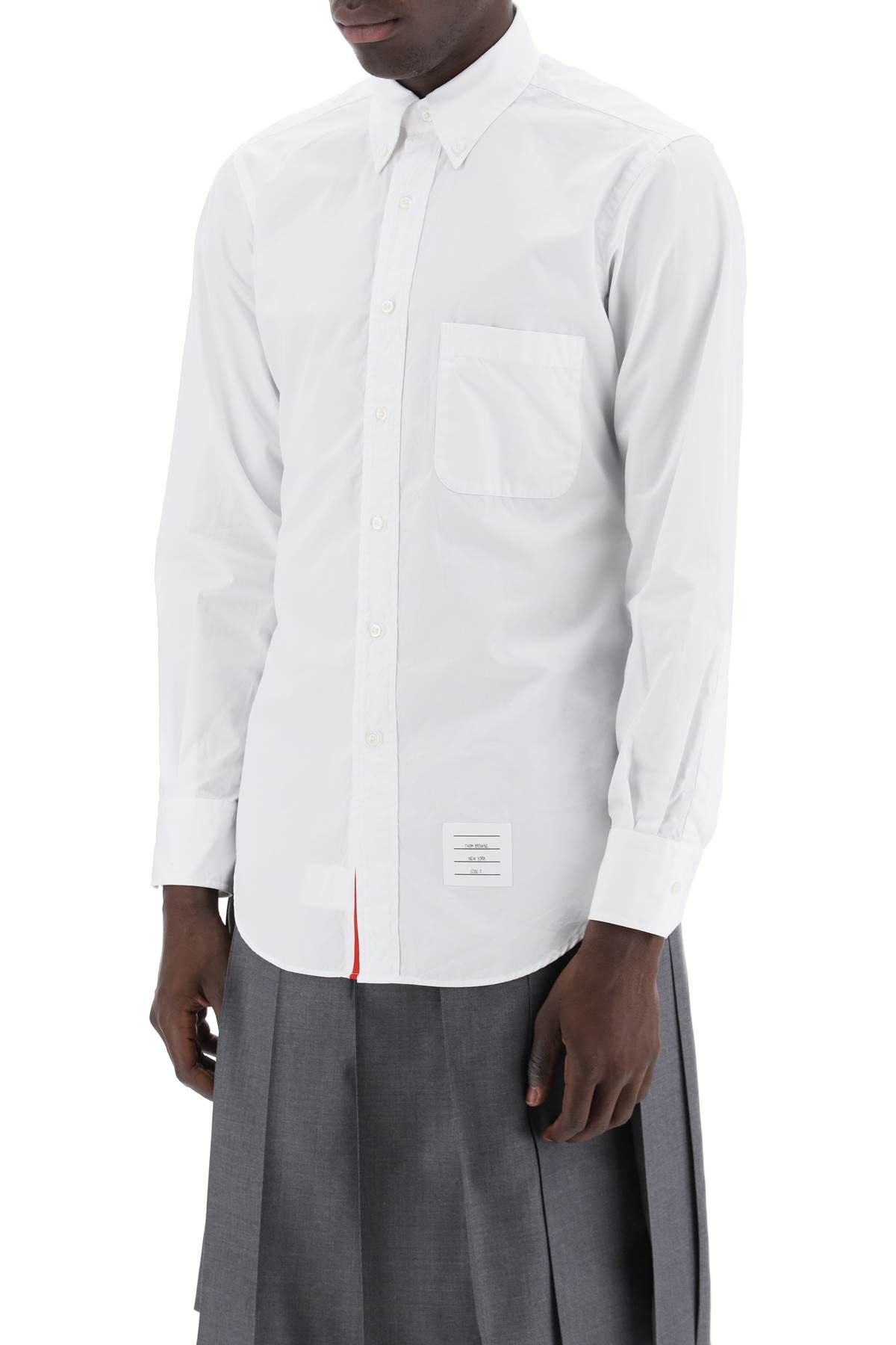 Shop Thom Browne Classic Poplin Shirt In White