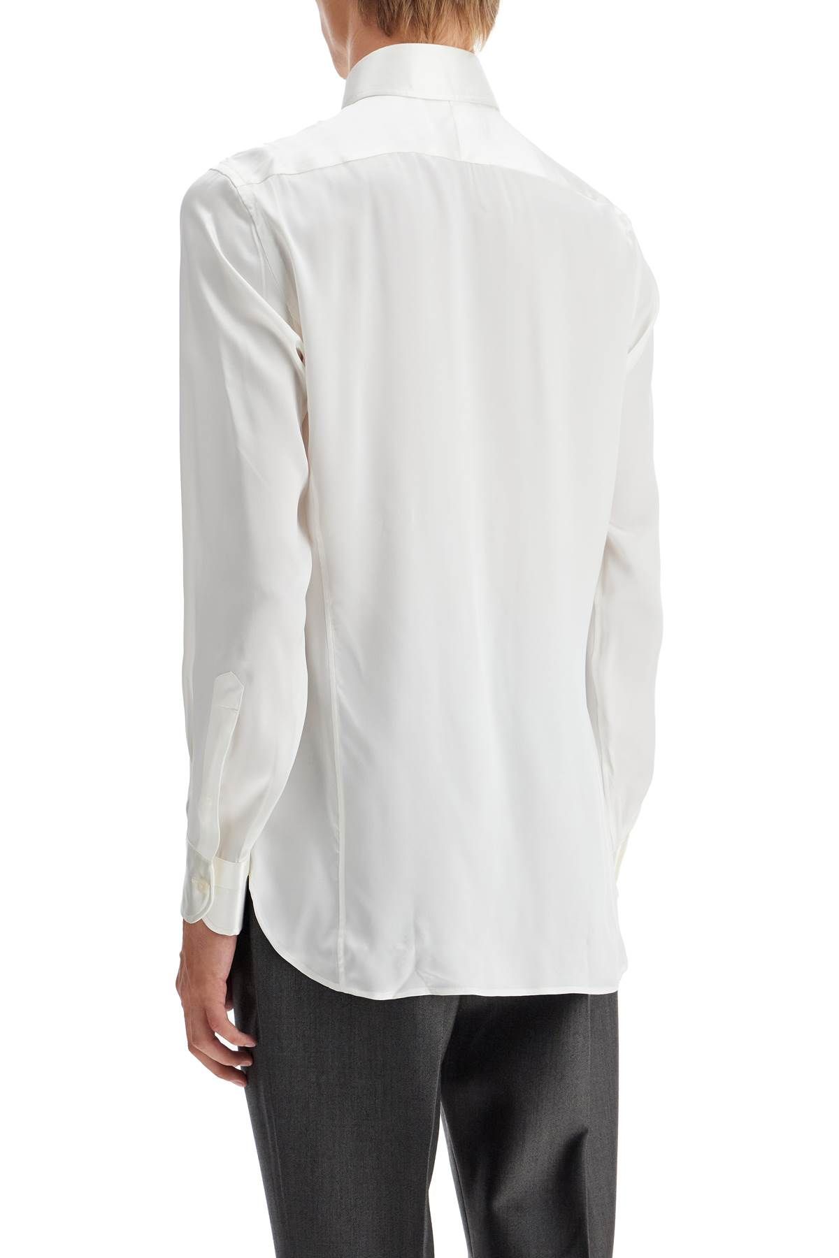 Shop Tom Ford Silk Slim Fit Shirt In White