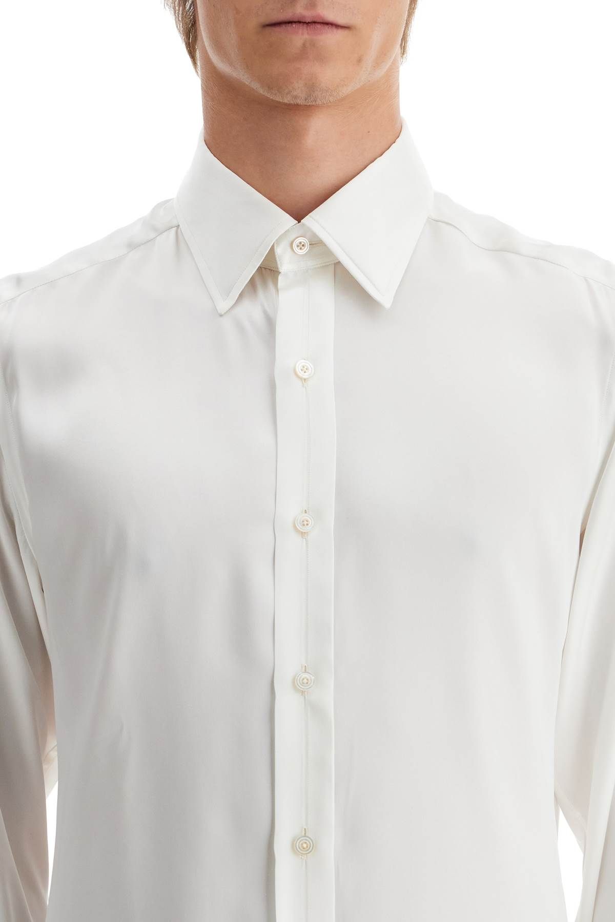 Shop Tom Ford Silk Slim Fit Shirt In White