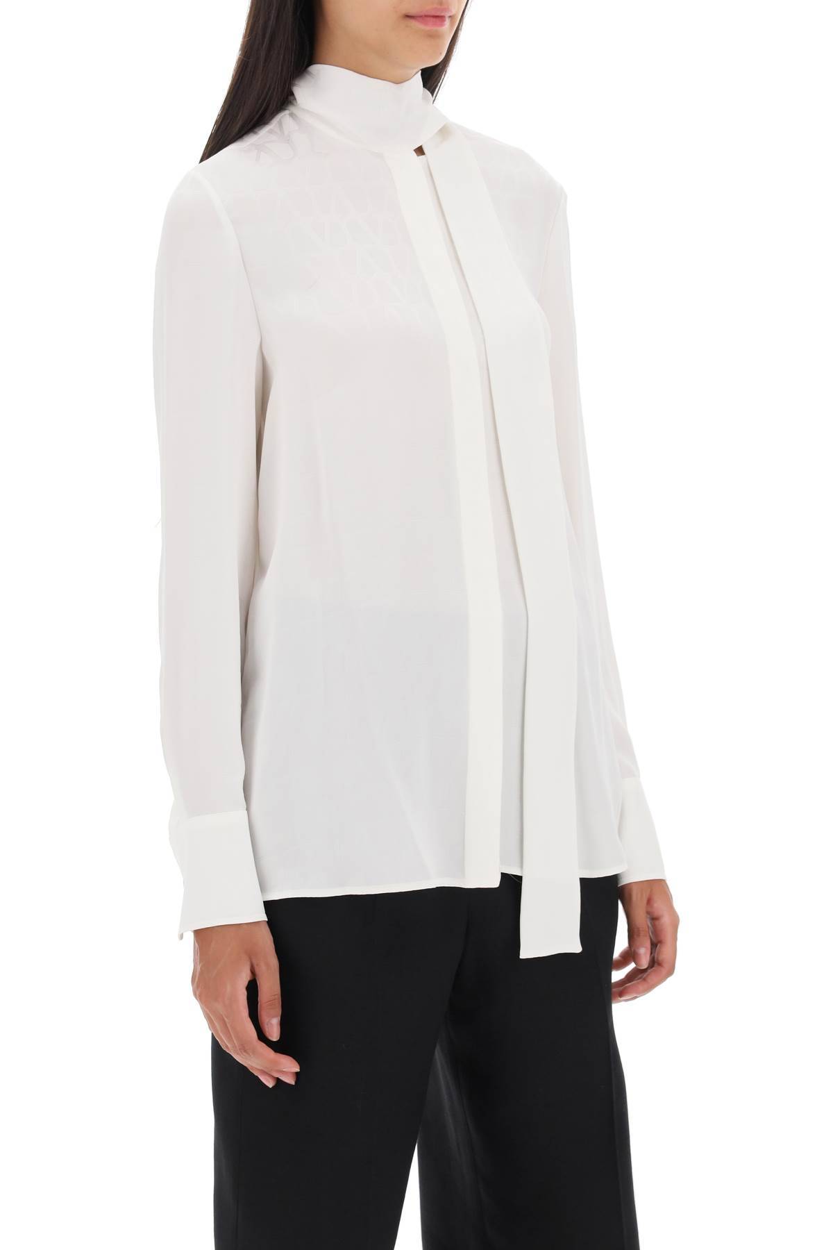 Shop Valentino Toile Iconographe Shirt In Silk Jacquard In White