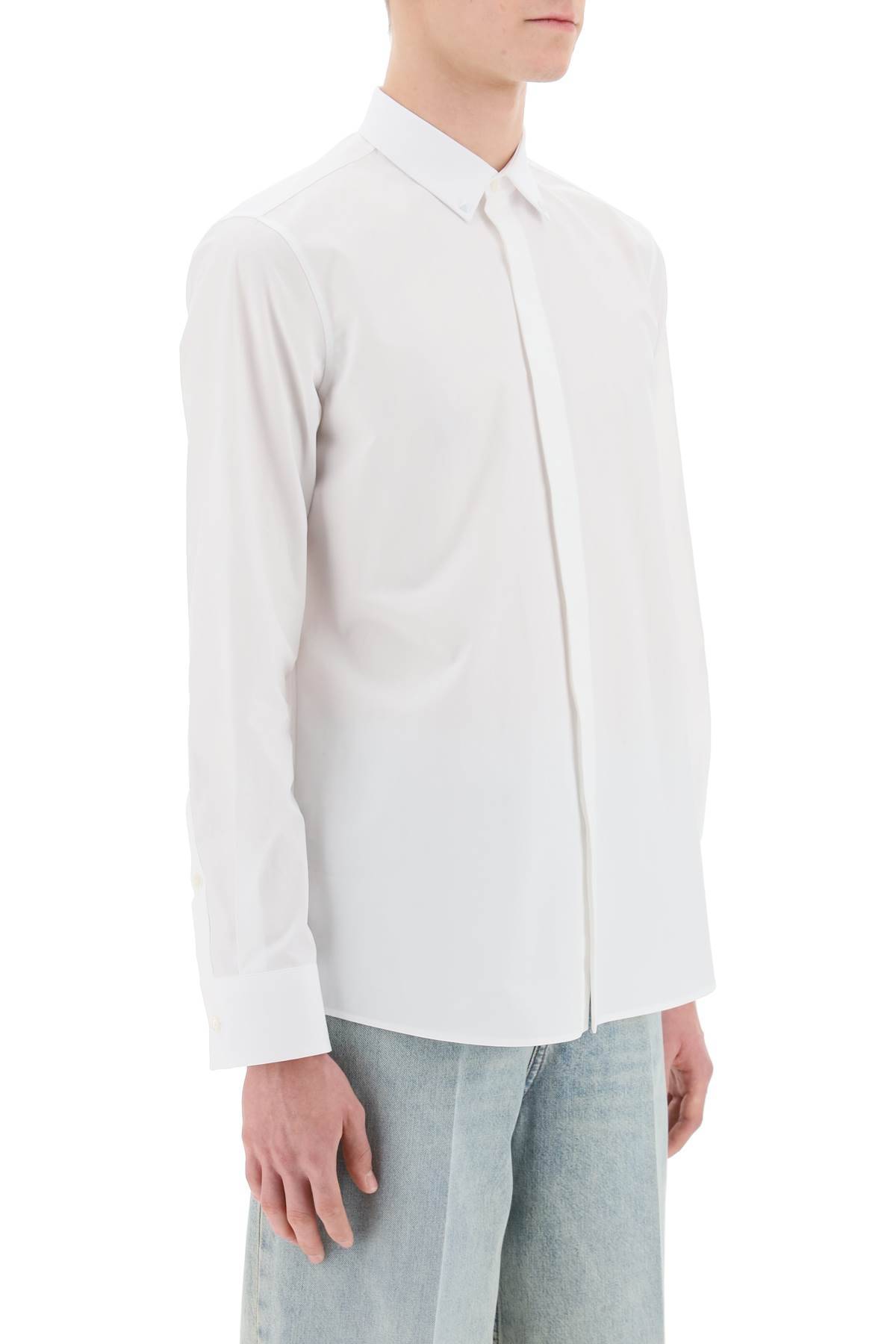Shop Valentino Rockstud Unlimited Slim Fit Shirt In White