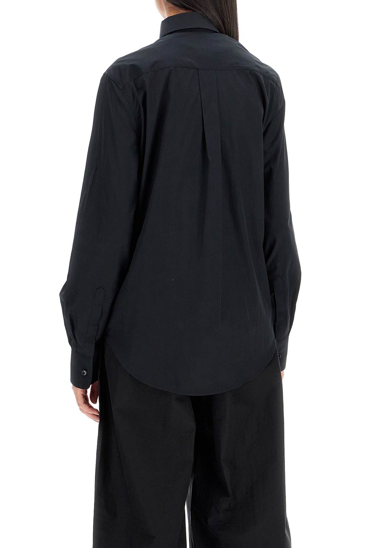 Shop Wardrobe.nyc Flared Cotton Shirt For Women In Black