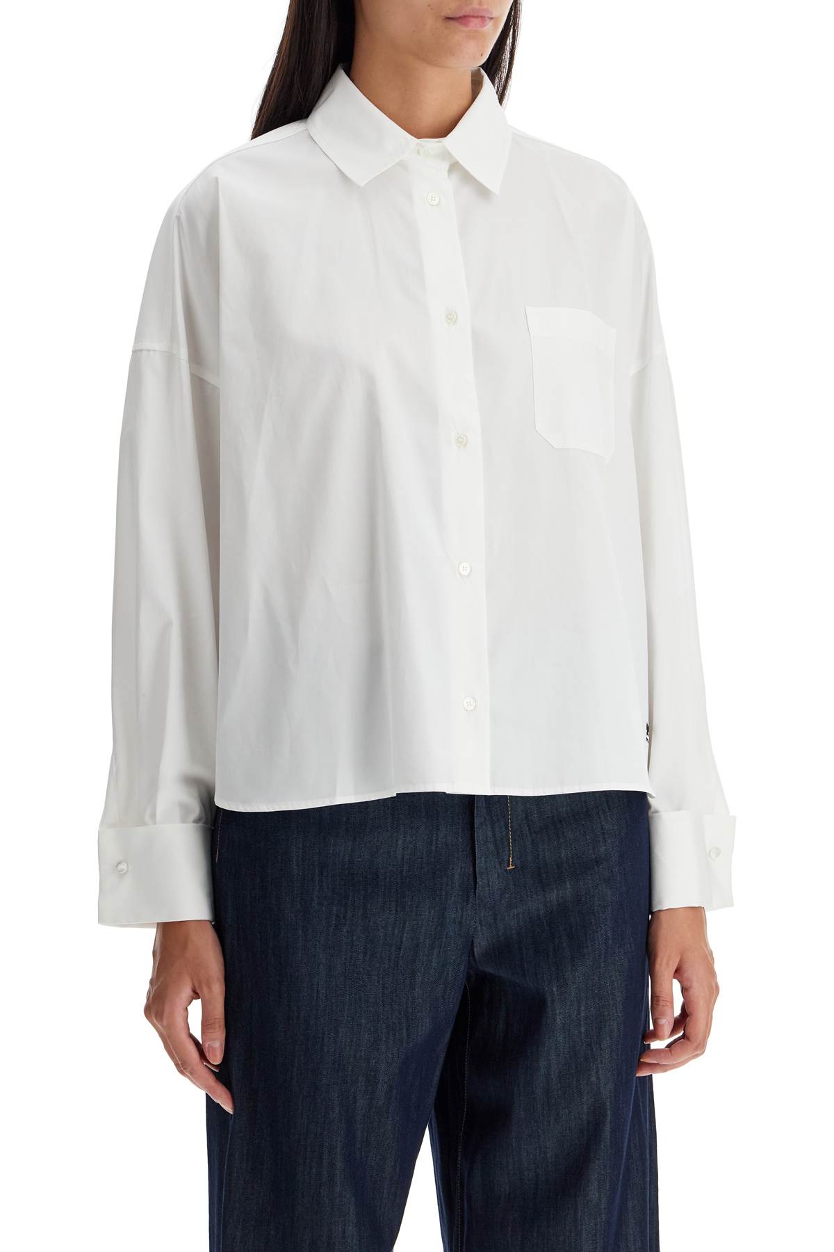 Shop Weekend Max Mara Boxy Sale Shirt In White