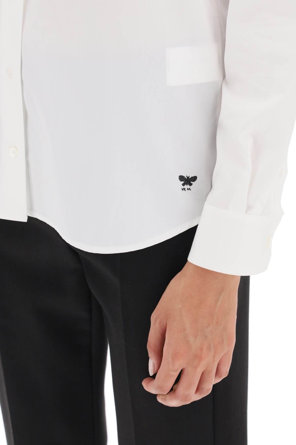 Shop Weekend Max Mara 'arpa' Poplin Shirt In White